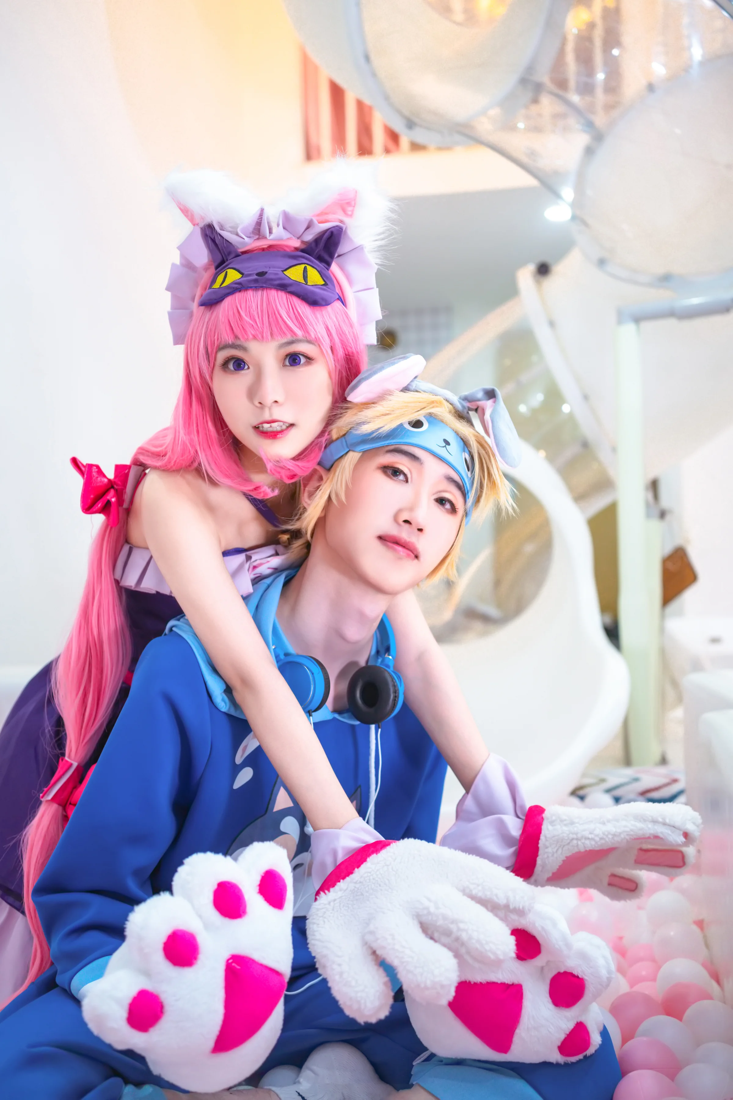 《王者荣耀》孙策×大乔猫狗日记 COS写真