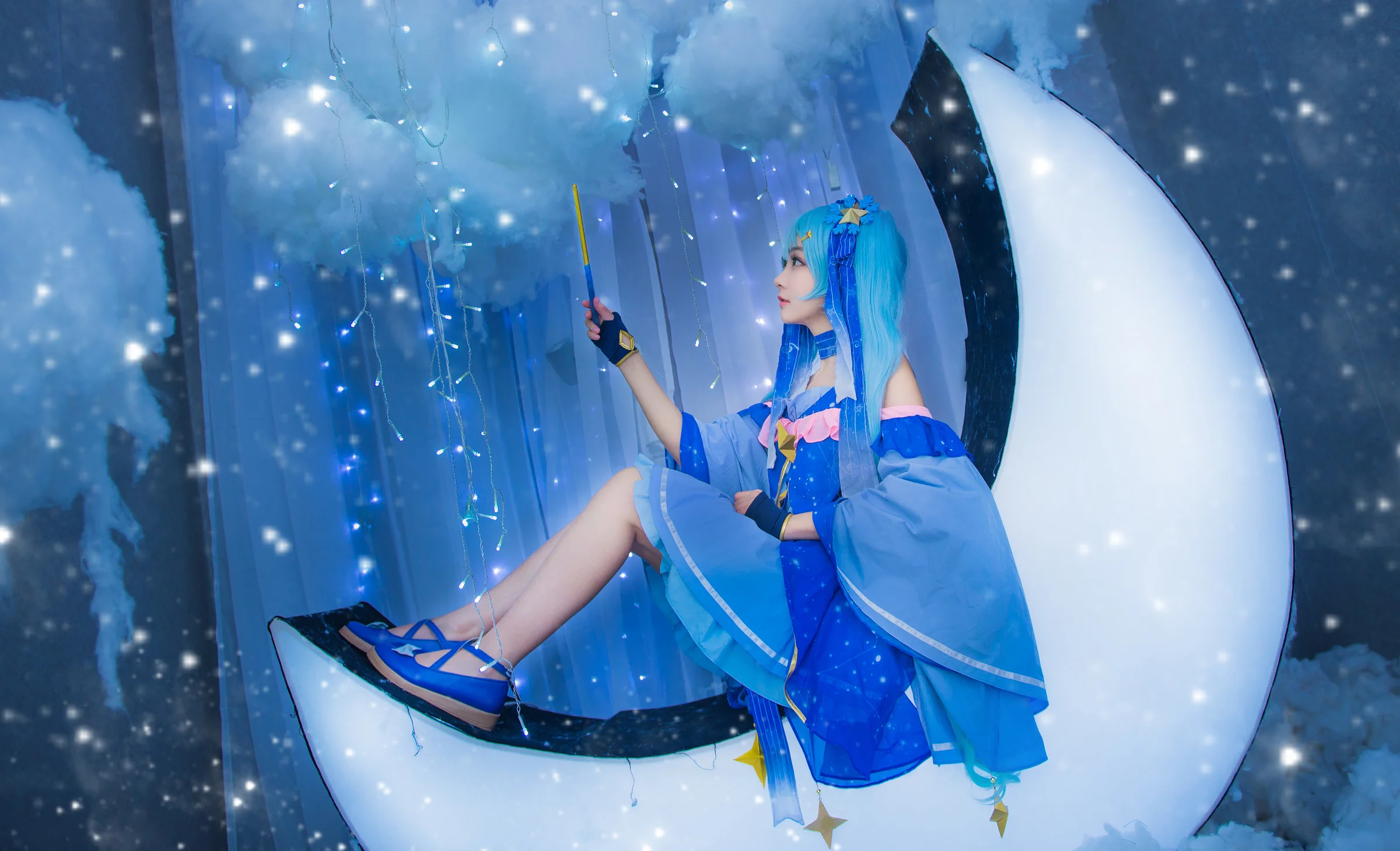 Miku星与雪的公主COS写真
