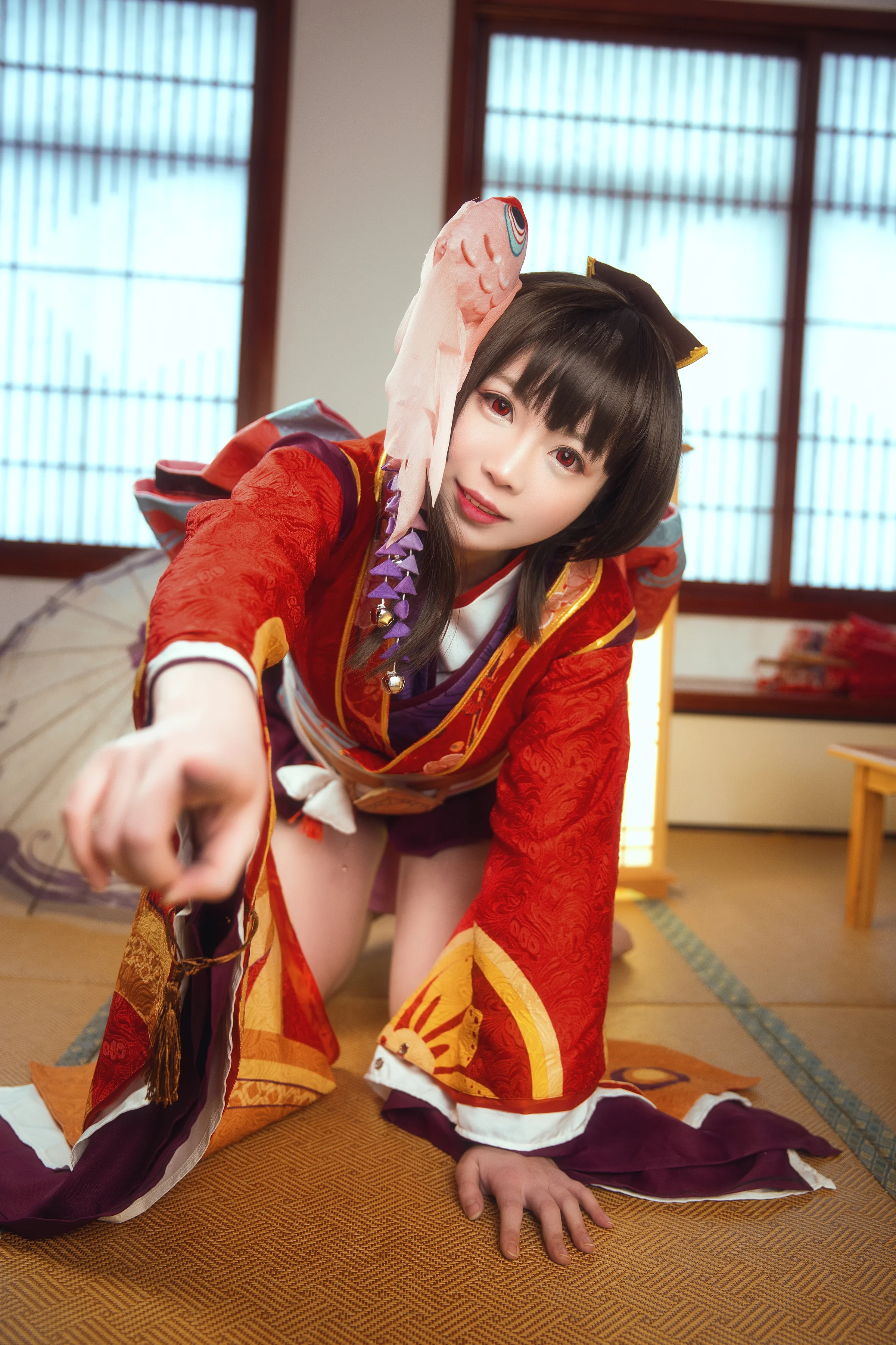阴阳师神乐COS写真，最喜欢的神乐妹子