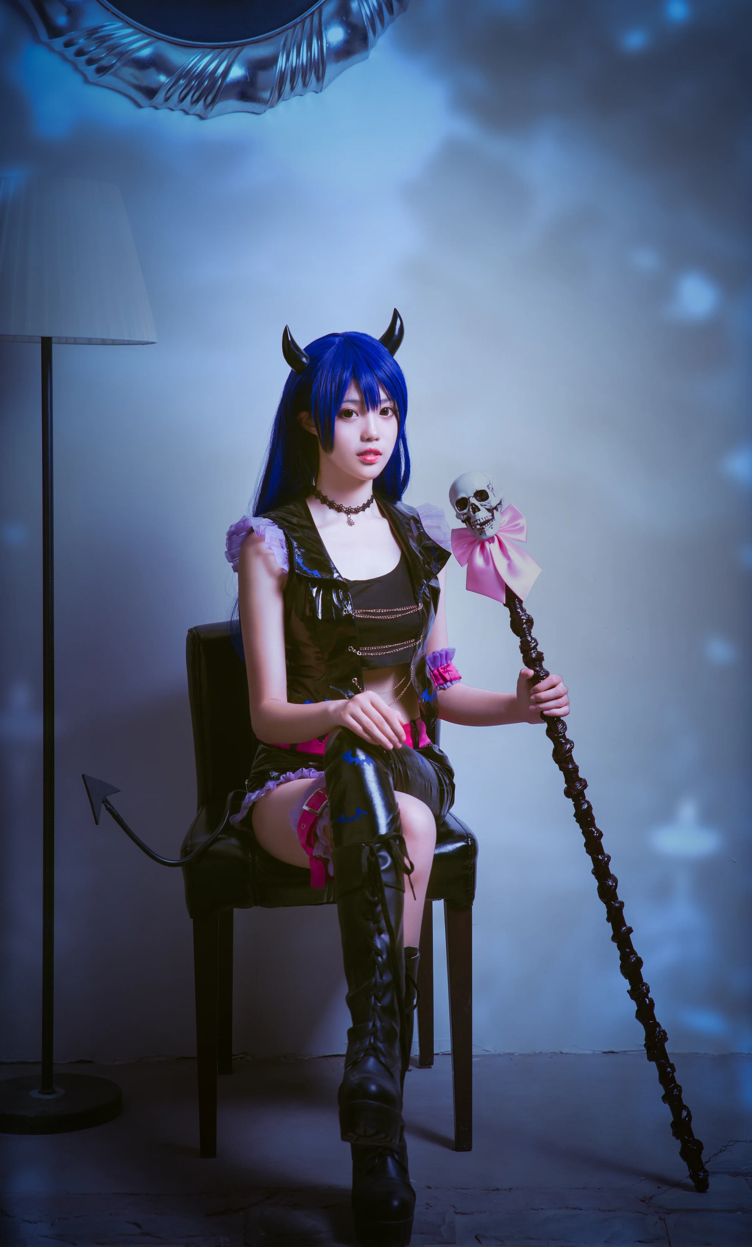 Lovelive 同人恶魔海未COS写真