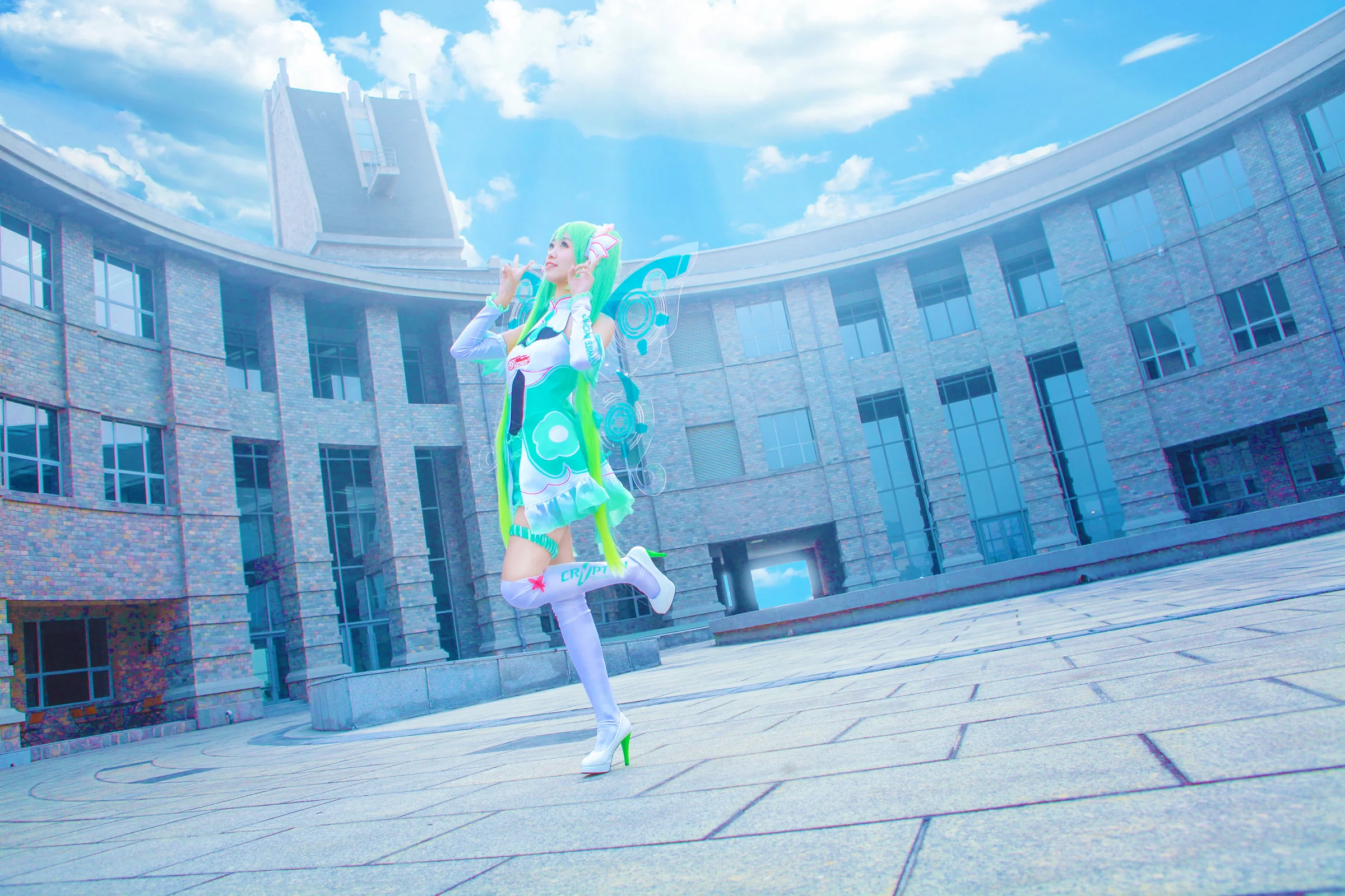 MIKU赛车娘COS写真