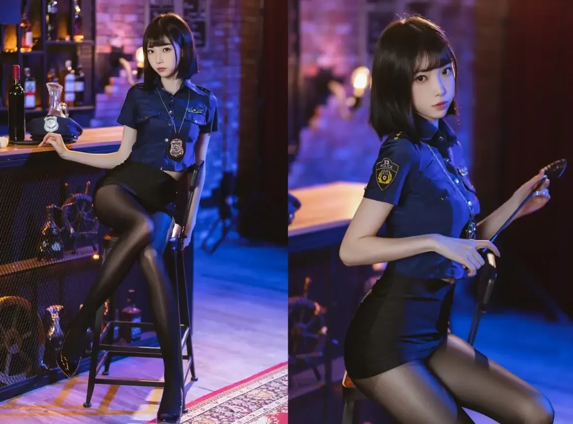 许岚LAN – 黑丝女警｜高清图片集