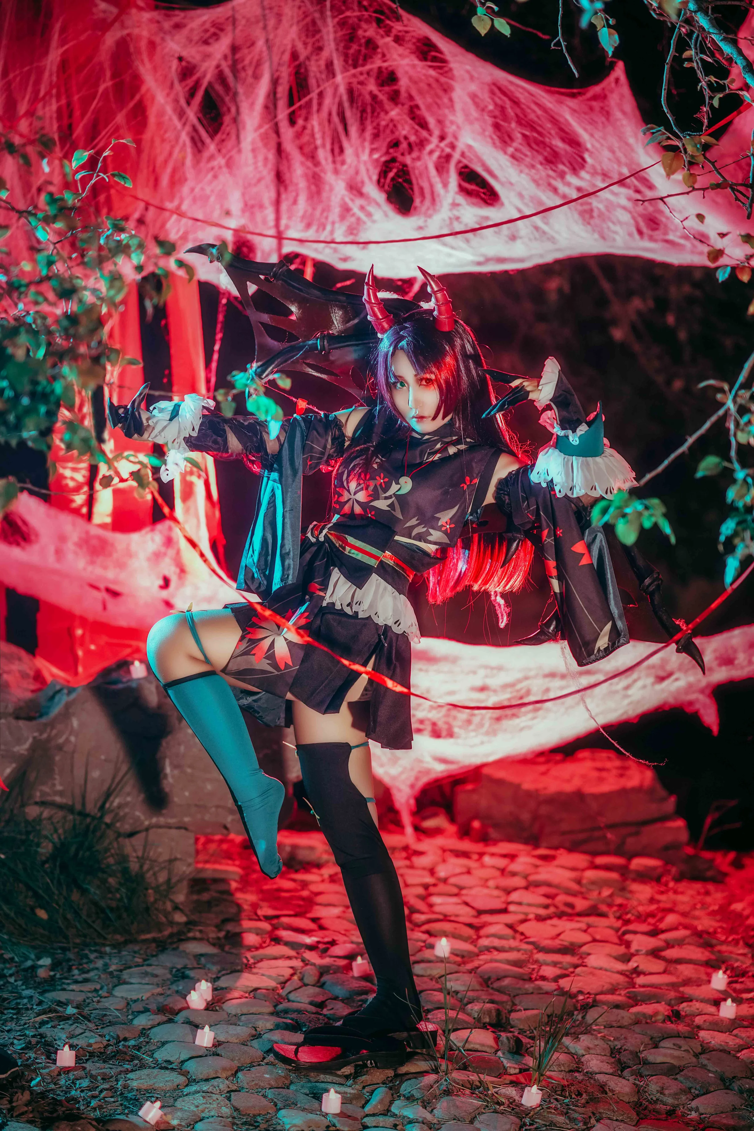 阴阳师吸血姬紫裘碧染COS写真