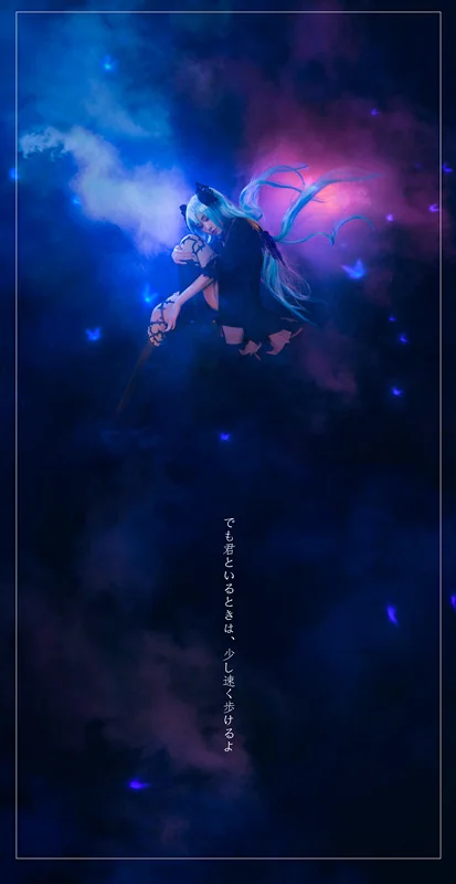 miku哥特装初音 COS写真