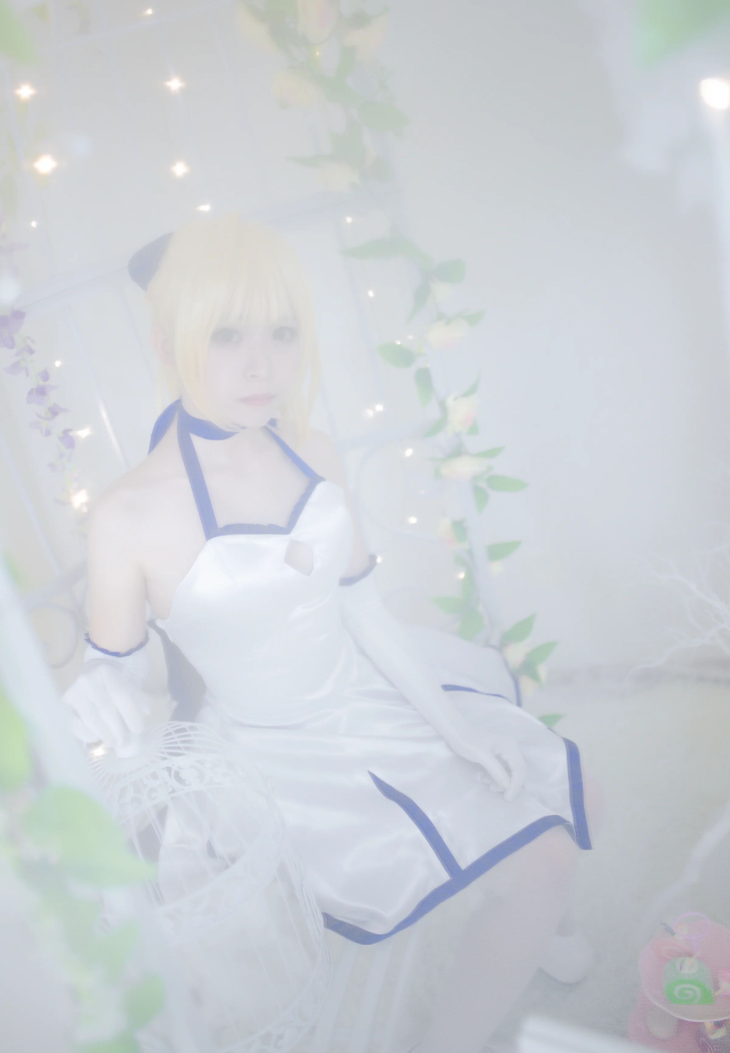 型月十年之Saber lily蓝百合礼服COS写真