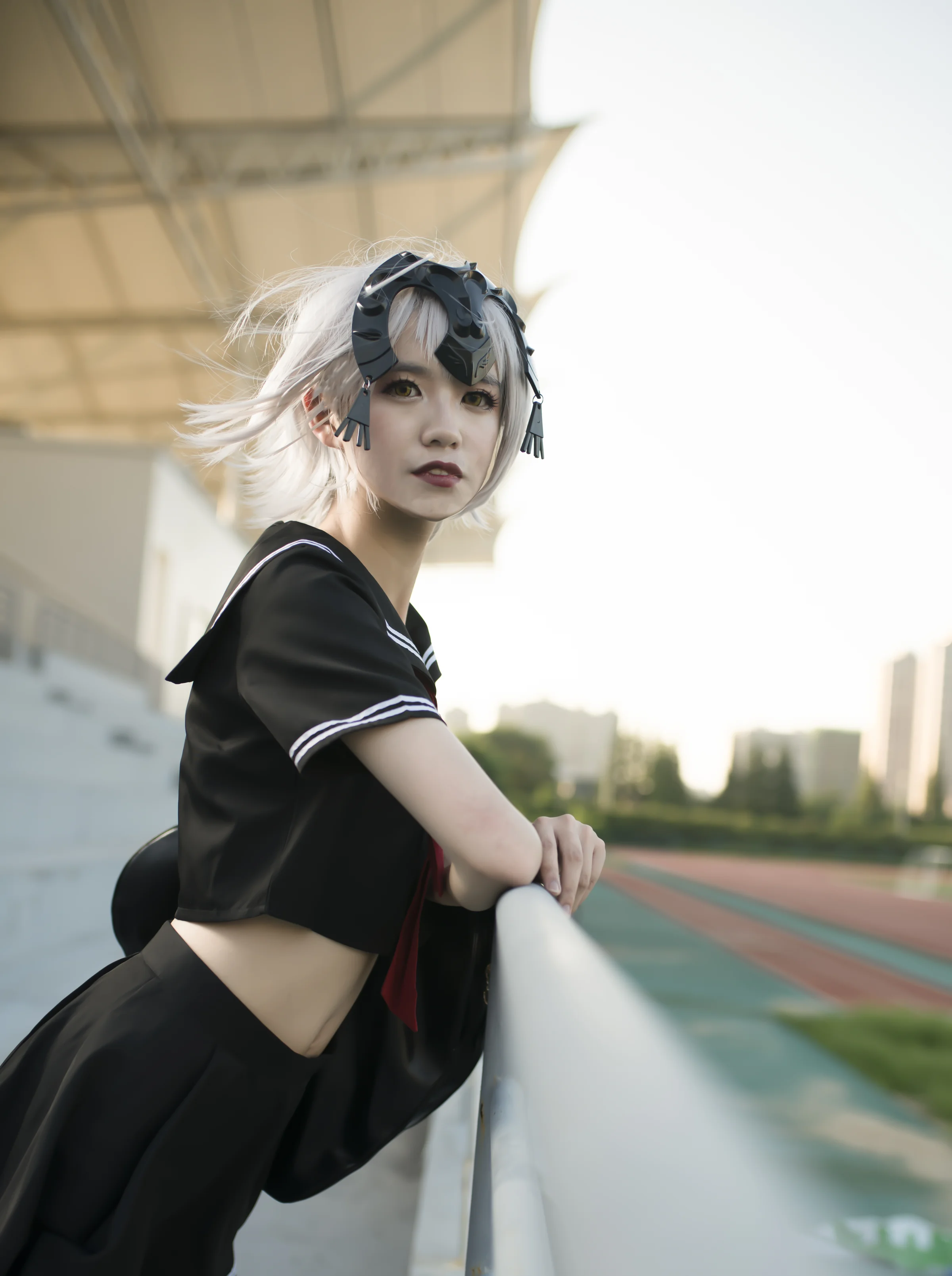 黑贞jk COS写真