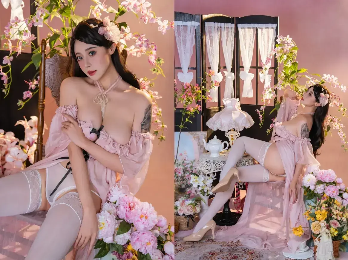 奈汐酱nice – 粉红茶事｜高清图片集