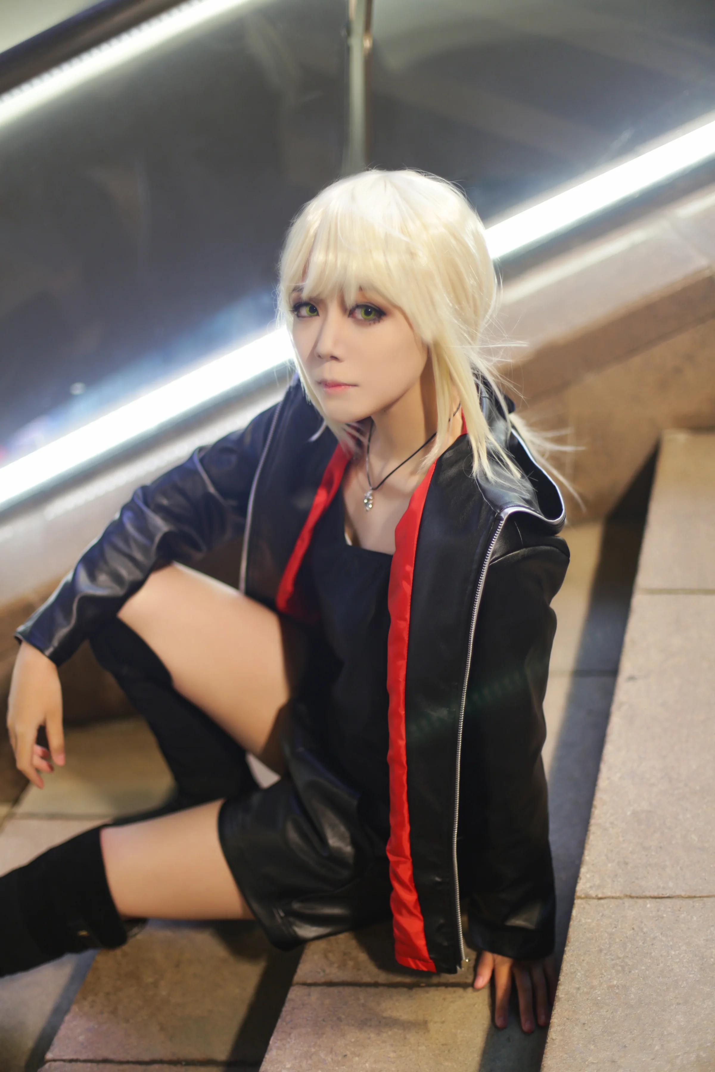 fgo 新宿黑saber COS写真