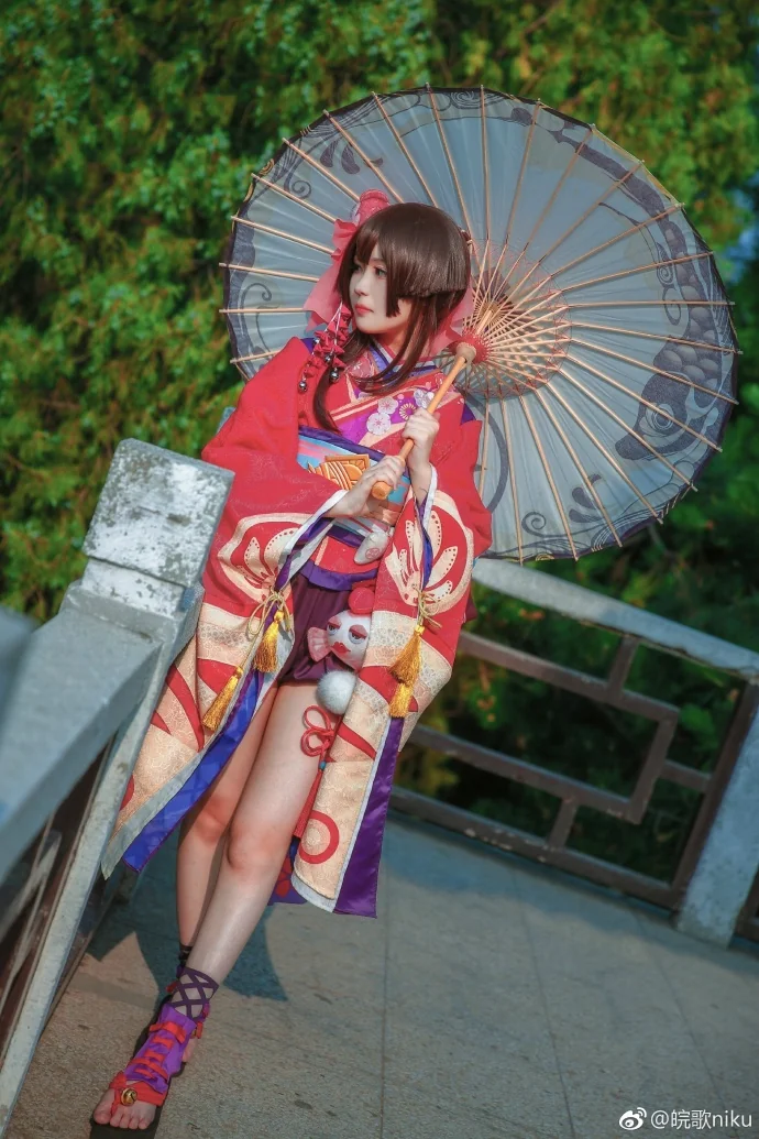 阴阳师神乐COS写真，萌妹子