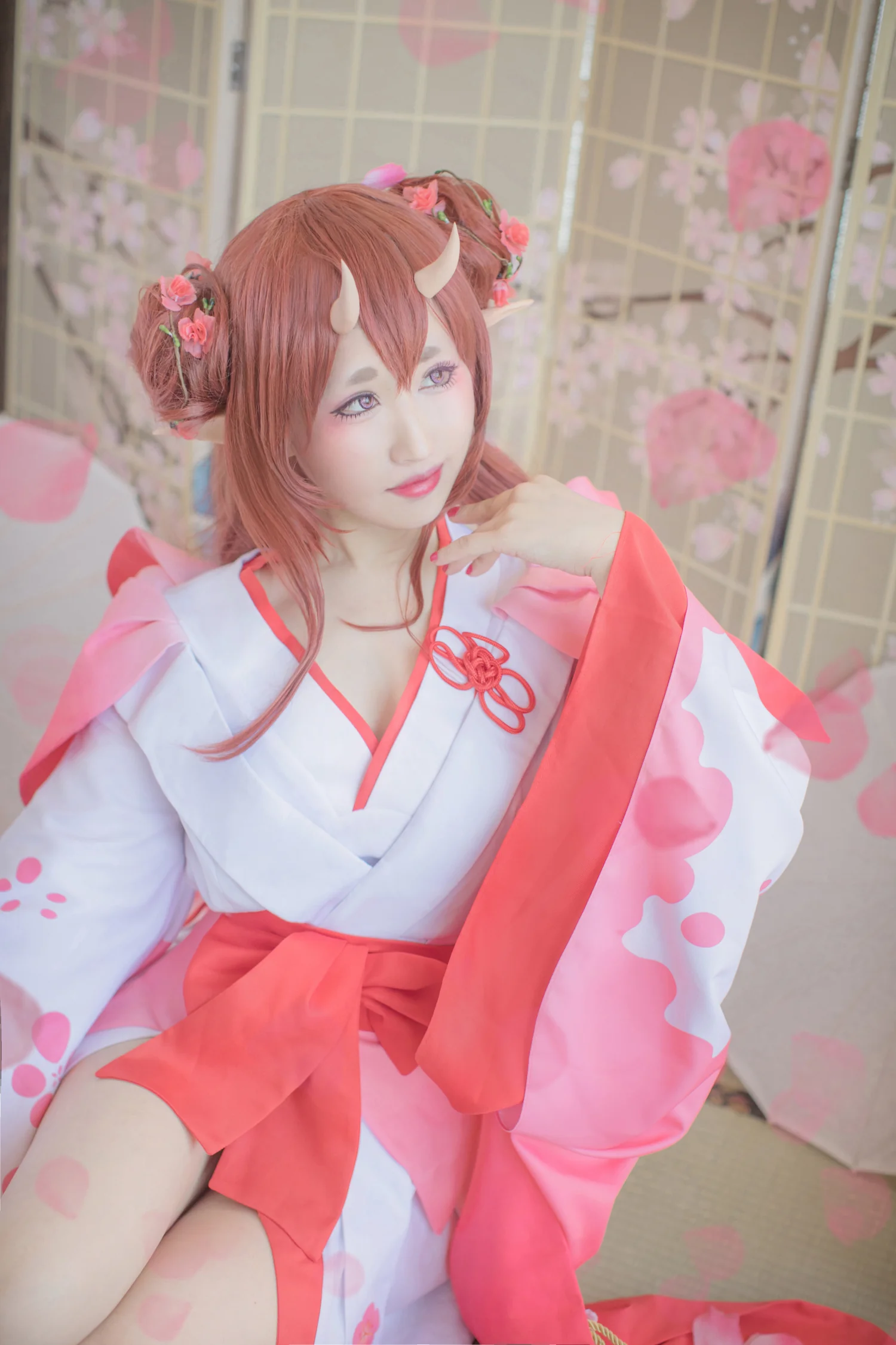 阴阳师手游 桃花妖COS写真