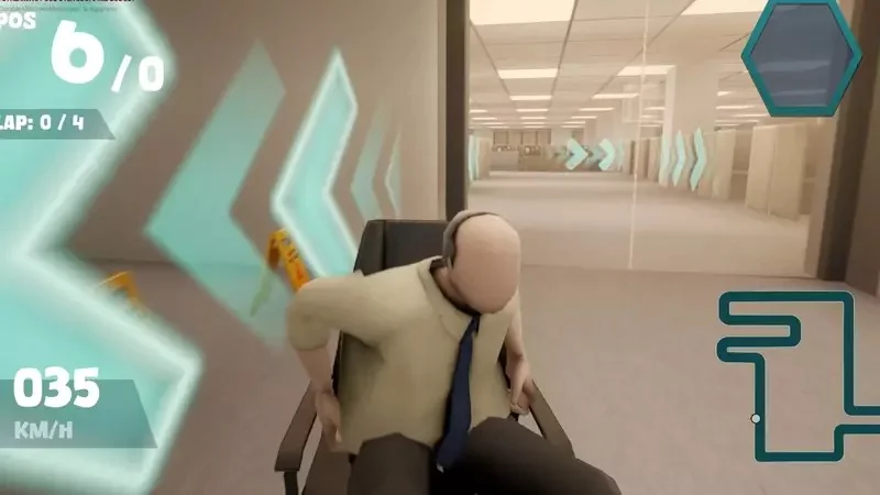 辦公室椅子競速遊戲《Need for Seat》上班途中享受甩尾快感，與同事一起爭奪辦公室中最快的寶座吧｜高清图片集