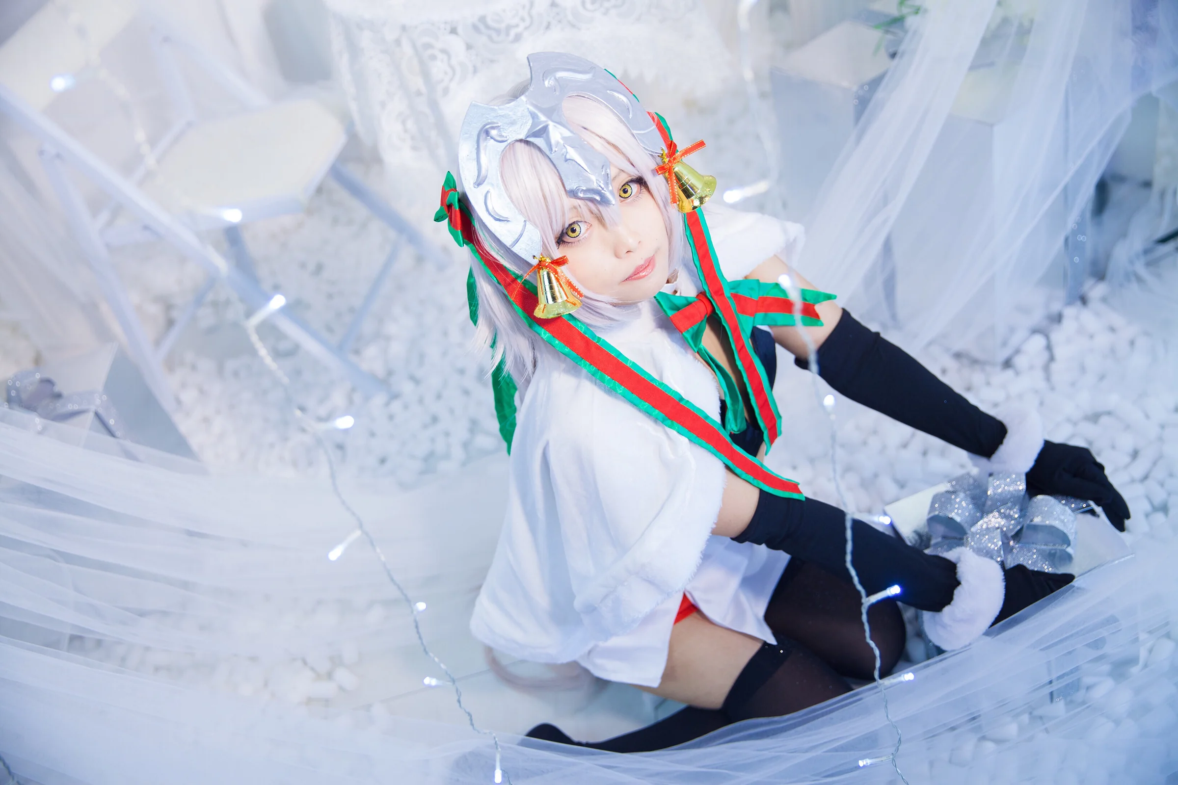 fate grand order 圣诞幼贞德lily COS写真