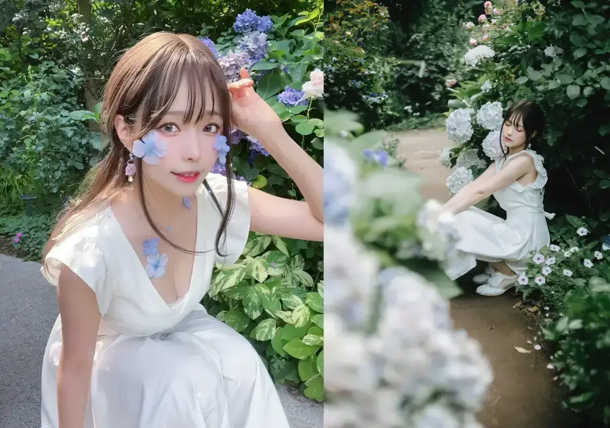 Ely_eee (ElyEE子) – Rainy Season 雨季绣球花｜高清图片集