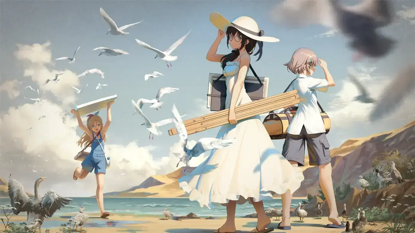 夏日 海鸥 自由 旅行 4K动漫｜高清图片集