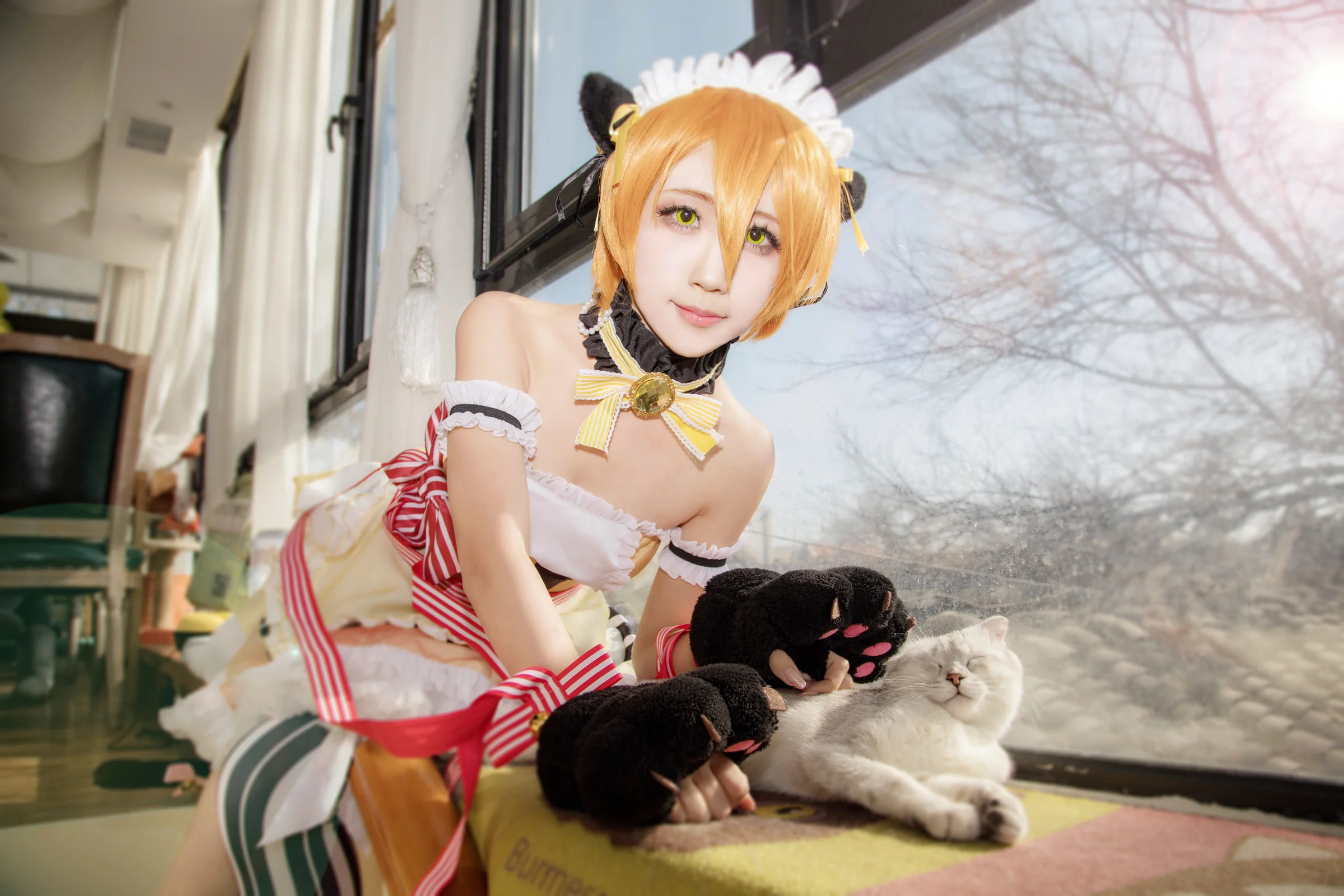 lovelive星空凛情人节女仆COS写真