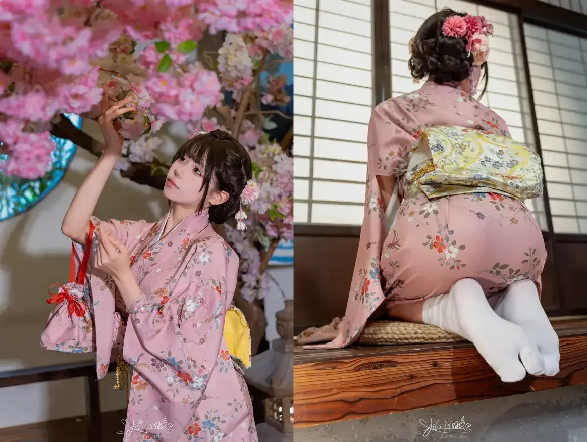 黏黏团子兔（咬一口兔娘）- Yiko湿润兔 温泉の女将｜高清图片集