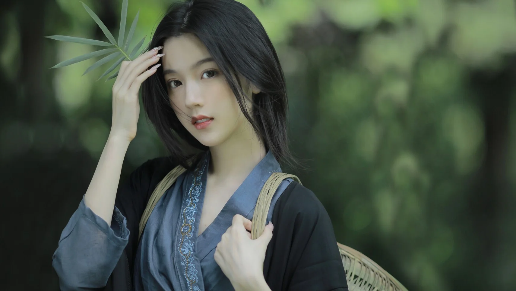 乡间 居士 竹篓 美女 4k电脑壁纸 4k手机壁纸｜高清图片集