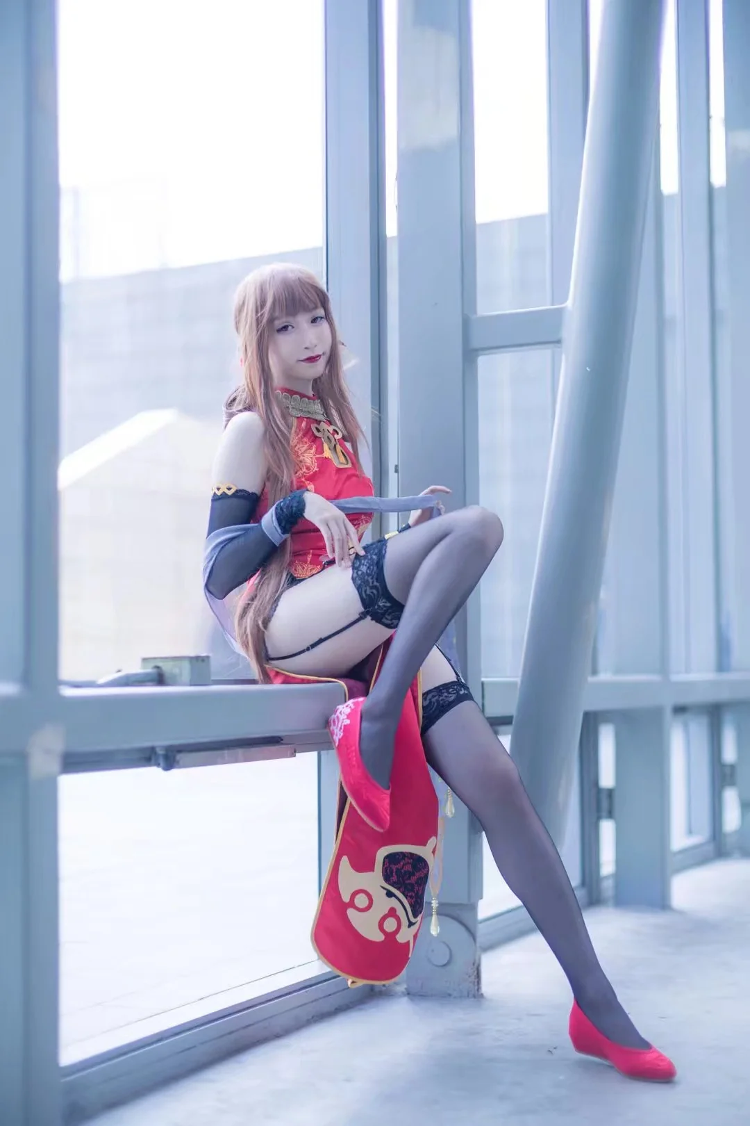 少女前线dsr50红牡丹COS写真