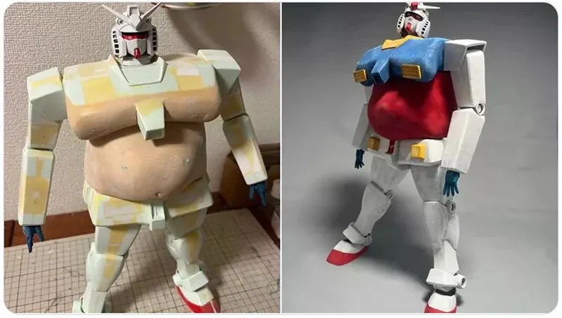 網友製作《機動不起來的大叔鋼彈》中年發福的模樣完全做出來超好笑XD｜高清图片集