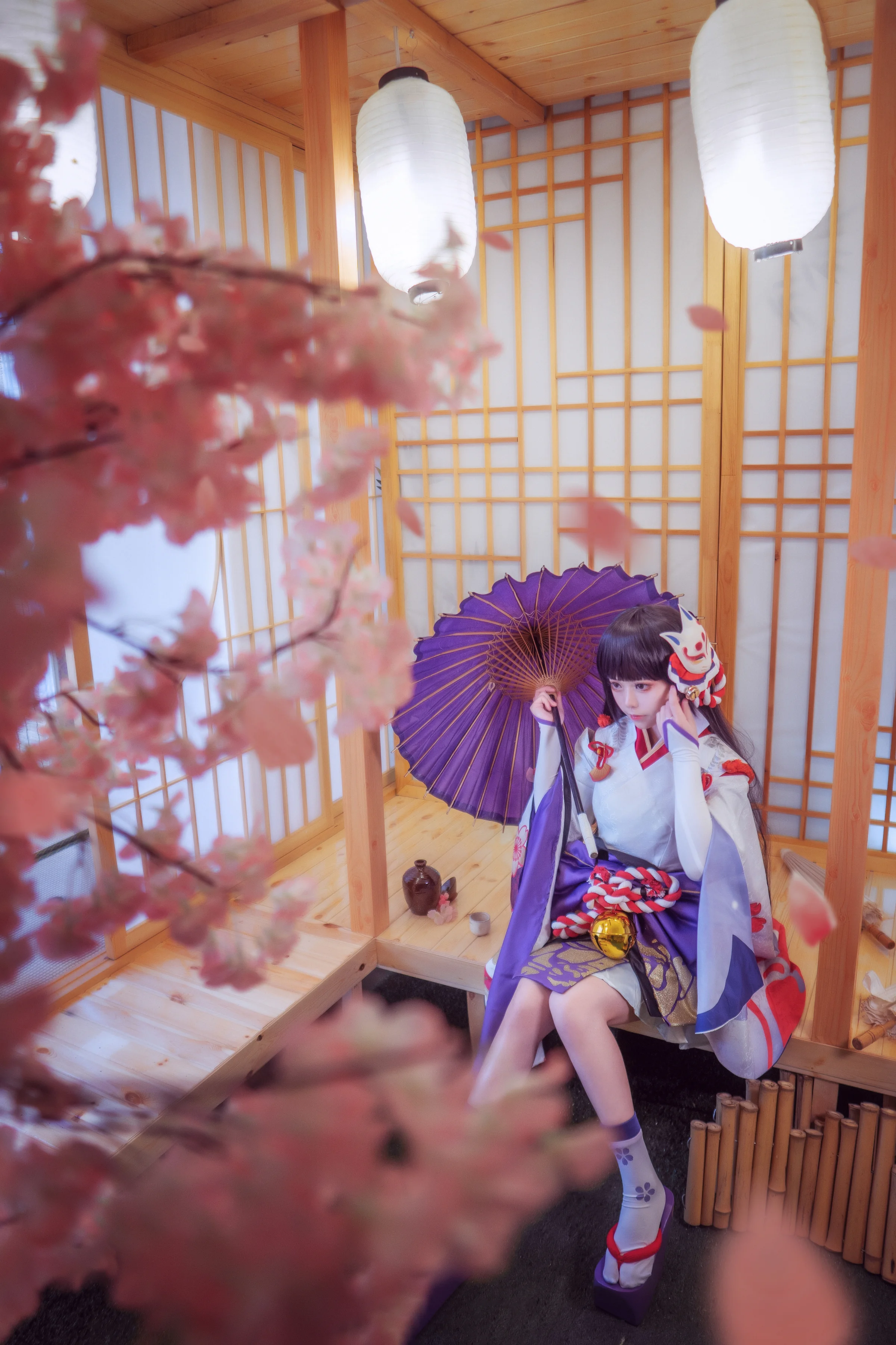 《阴阳师》雪女月见之樱COS写真