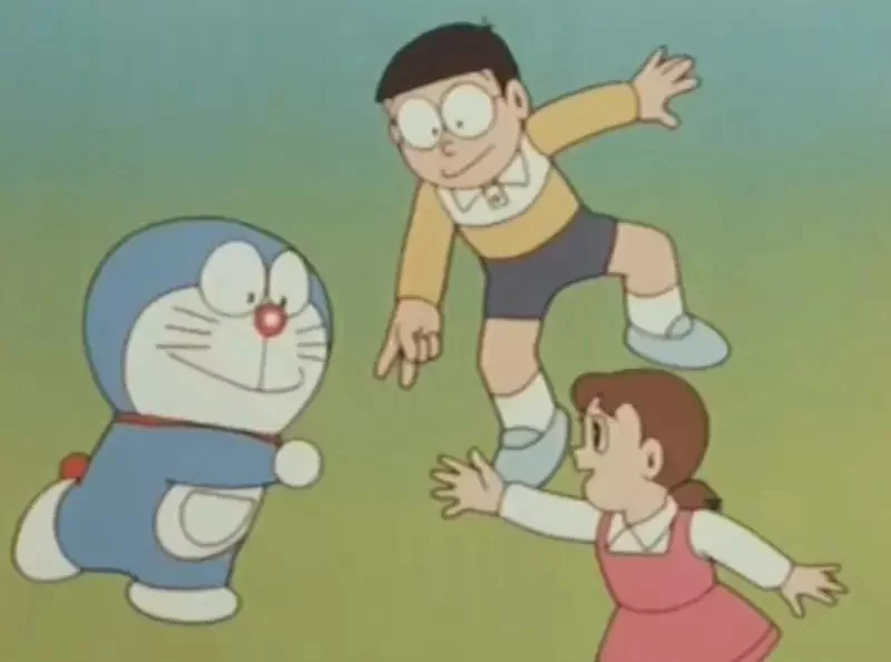 《从猜拳看大雄与静香的本性》面对哆啦A梦出剪刀的大雄很善良 反观出布的静香很鬼畜？｜高清图片集