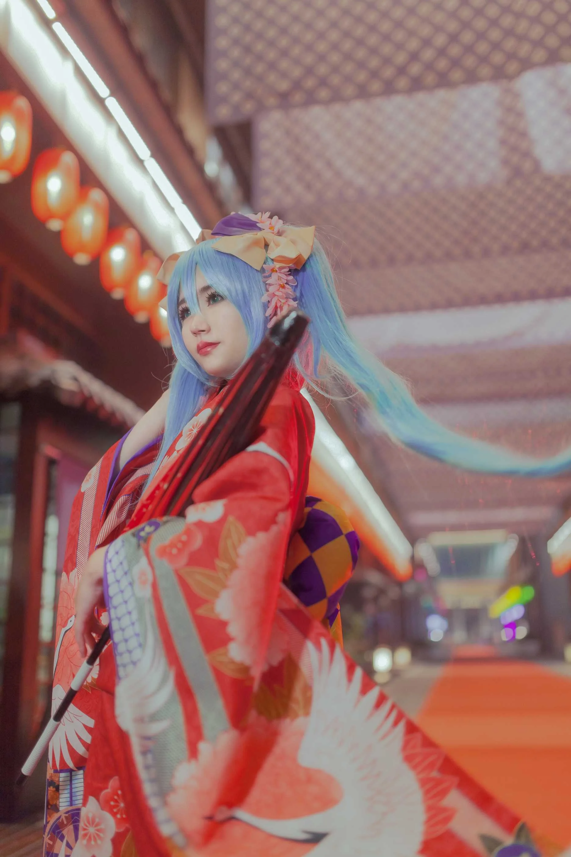 VOCALOID 初音花色衣COS写真