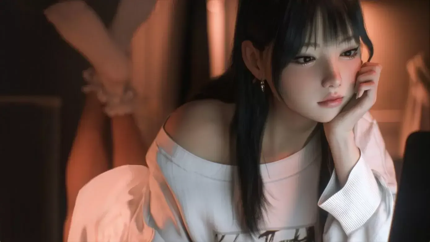 白色长裙 长发女孩 笔记本 手机 床铺 4K 高清 壁纸｜高清图片集