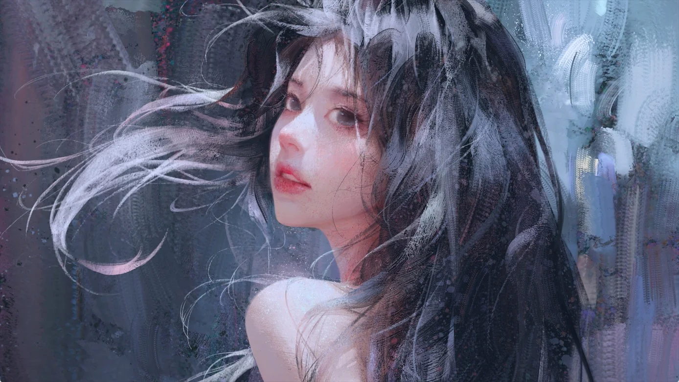 长发女孩 粉裙 风 唯美 4K高清动漫壁纸｜高清图片集