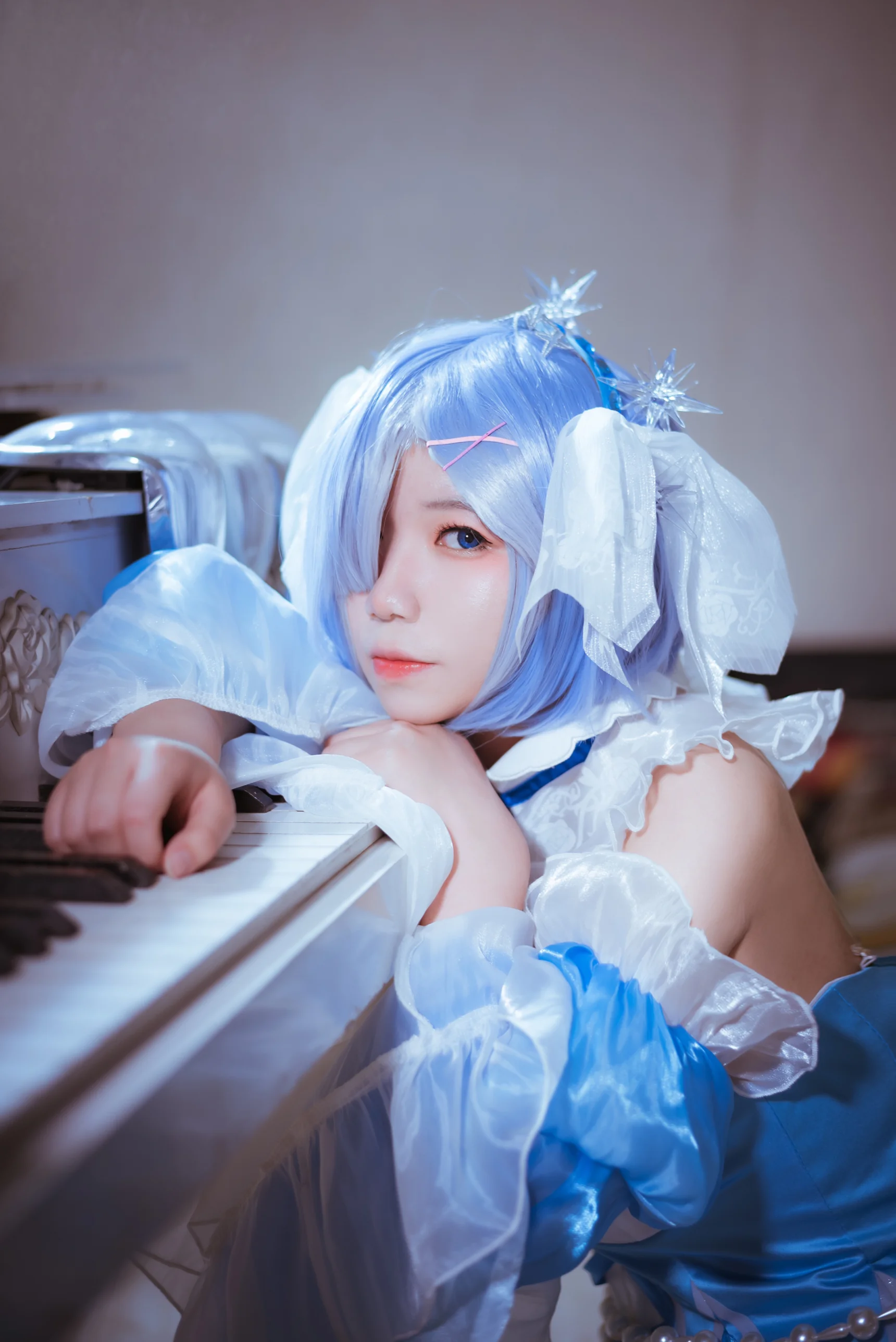 从零开始的异世界蕾姆的冰晶礼服COS写真