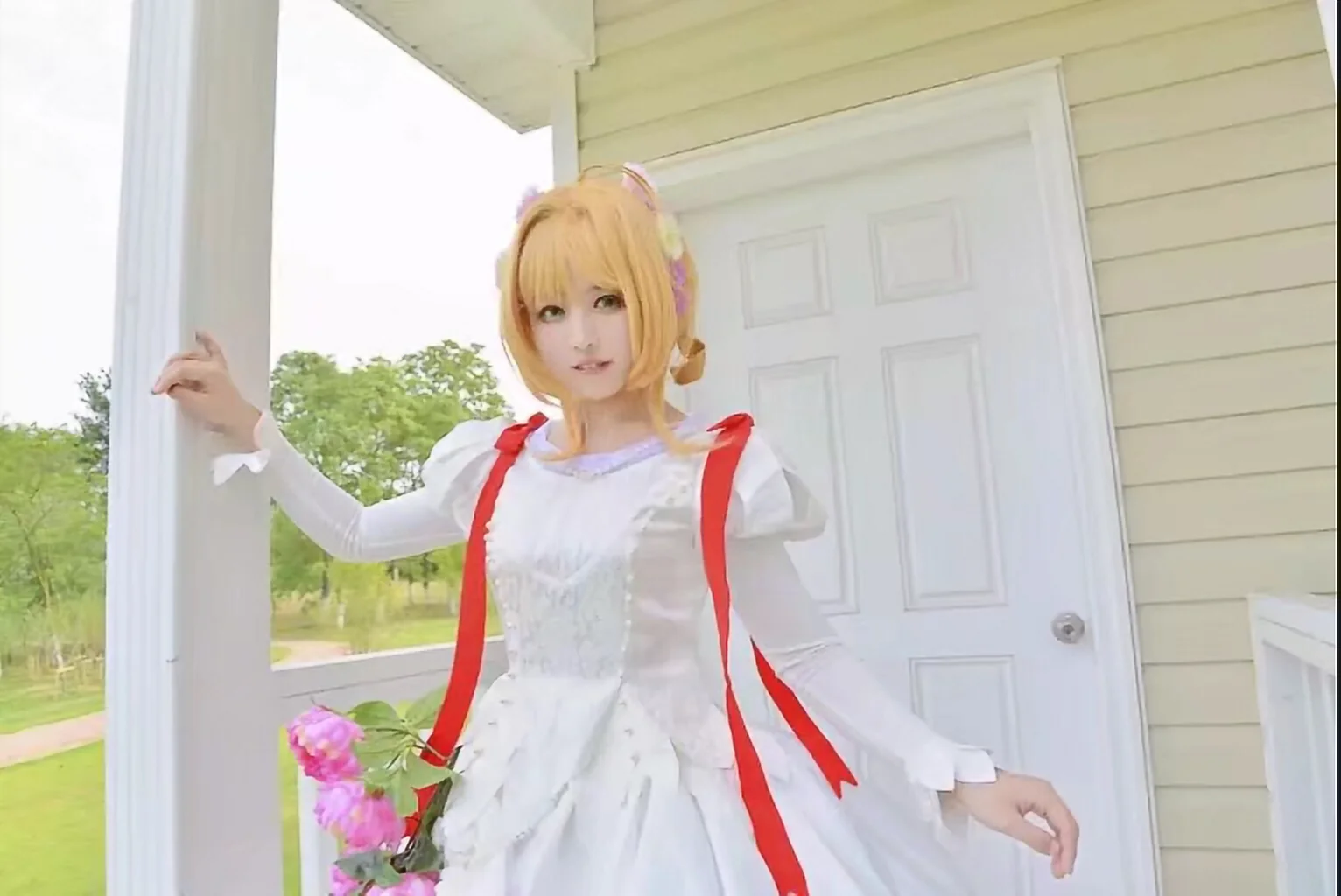 百变少女樱 樱狼花嫁COS写真