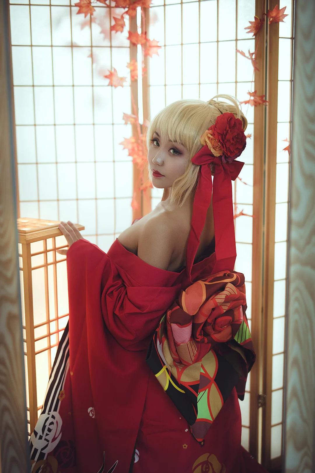 fate/grand order尼禄和服COS写真