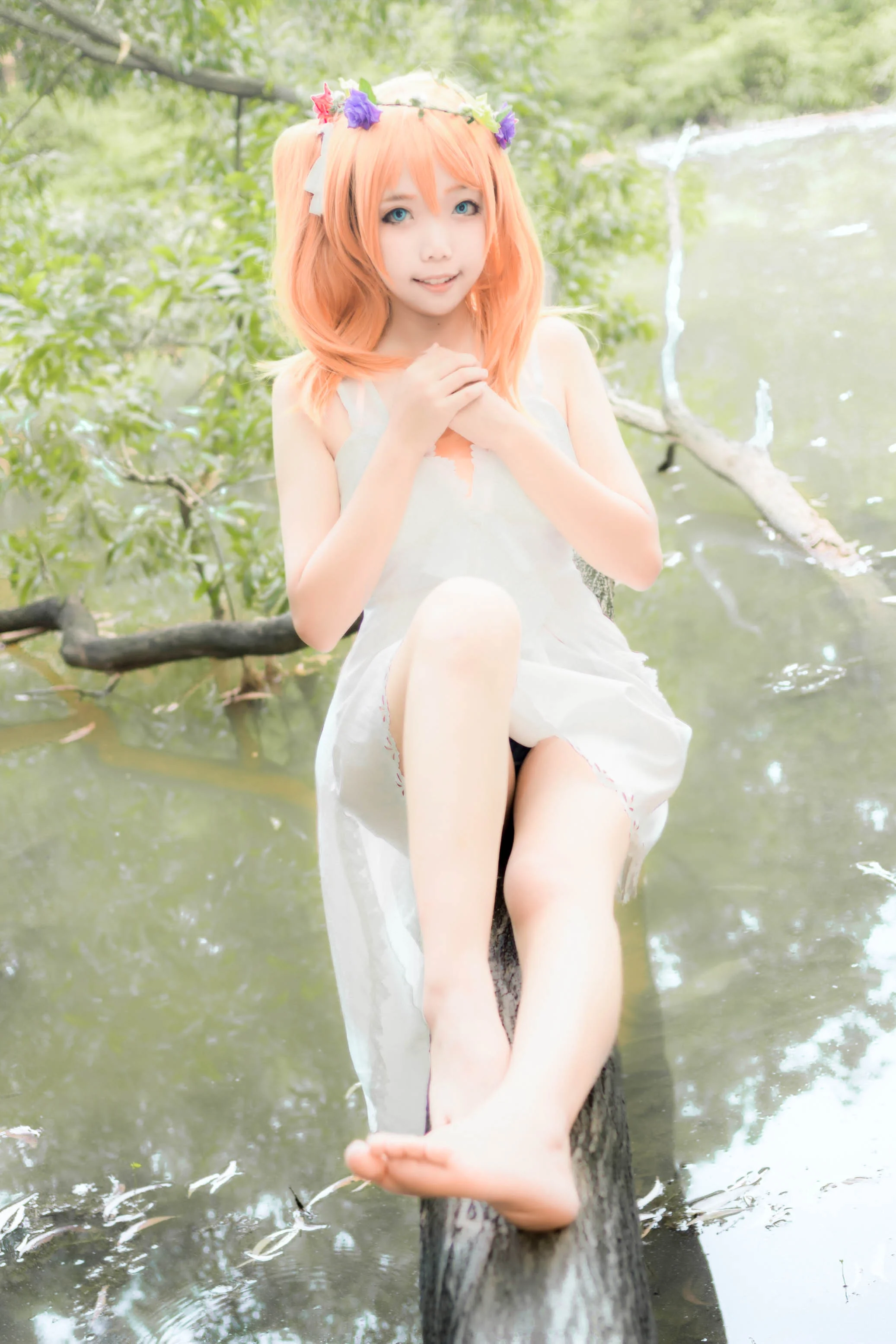 lovelive高坂穗乃果COS写真，森林里野炊，是不是很开心呢？