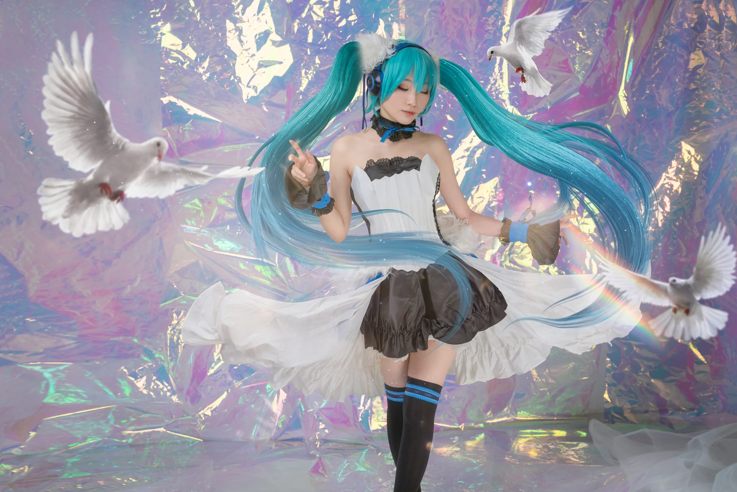 VOCALOID初音未来第七龙神miku联动COS写真