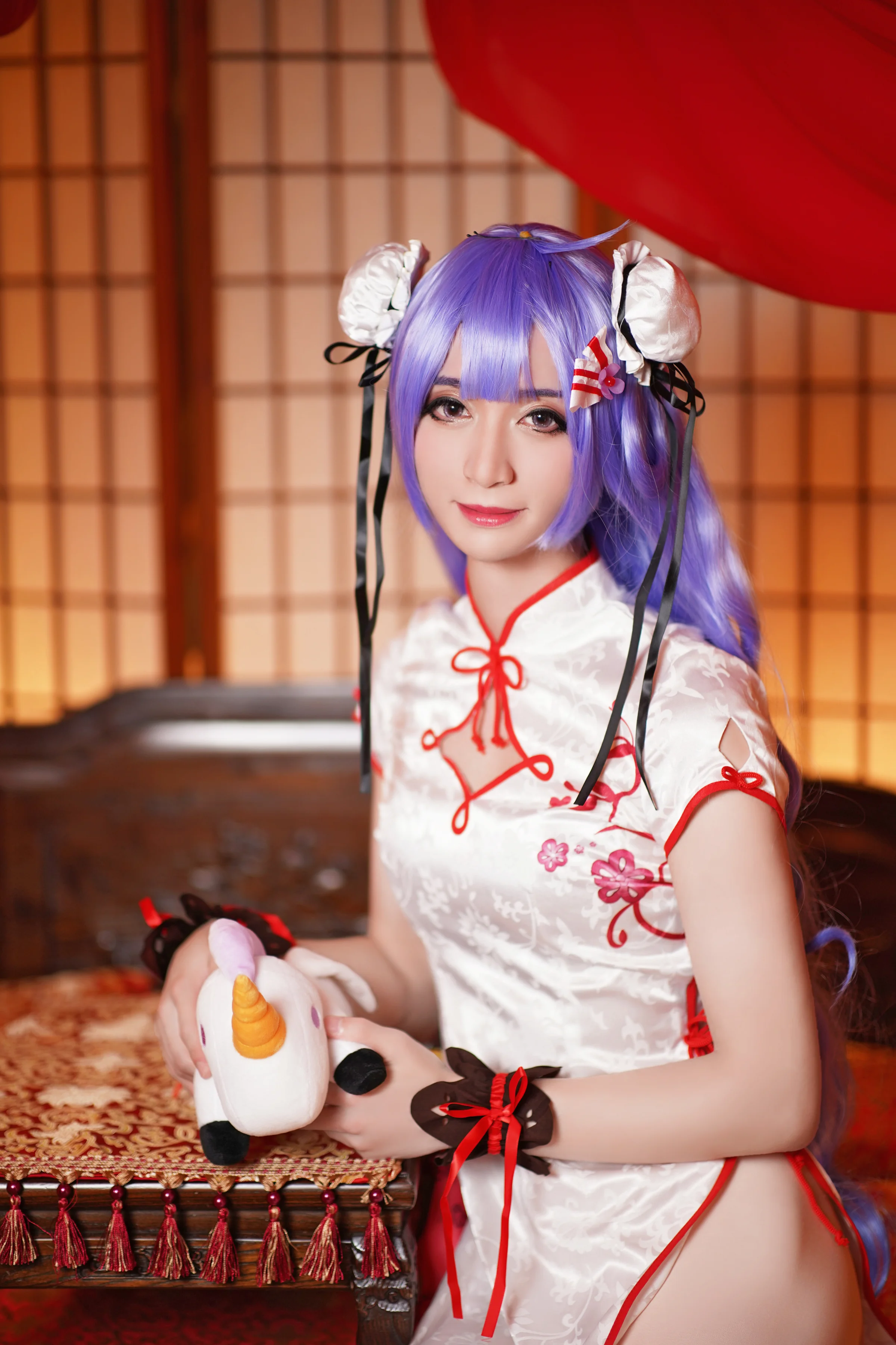 碧蓝航线 独角兽 春之礼旗袍 COS写真