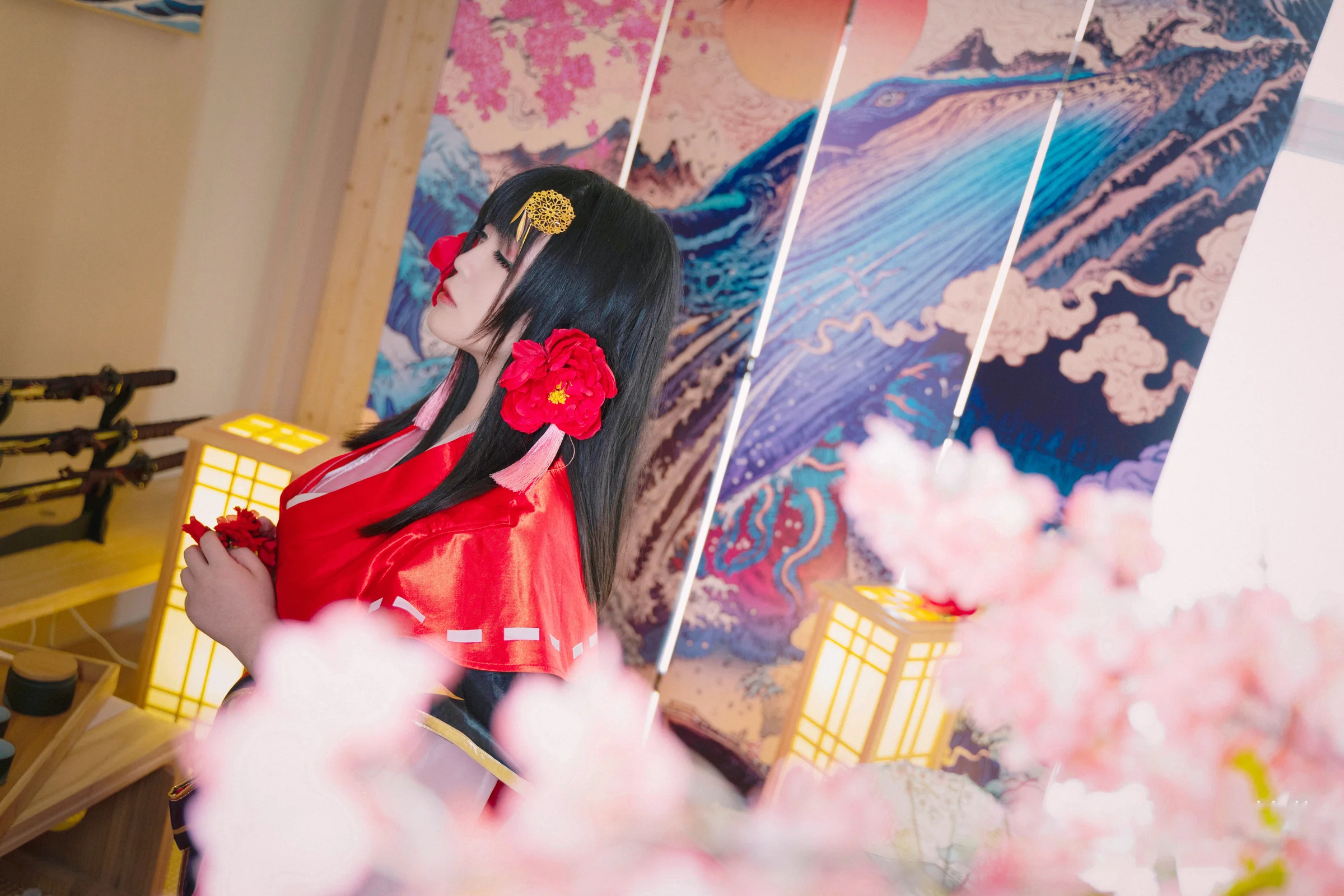 阴阳师 樱花妖桃花妖COS写真