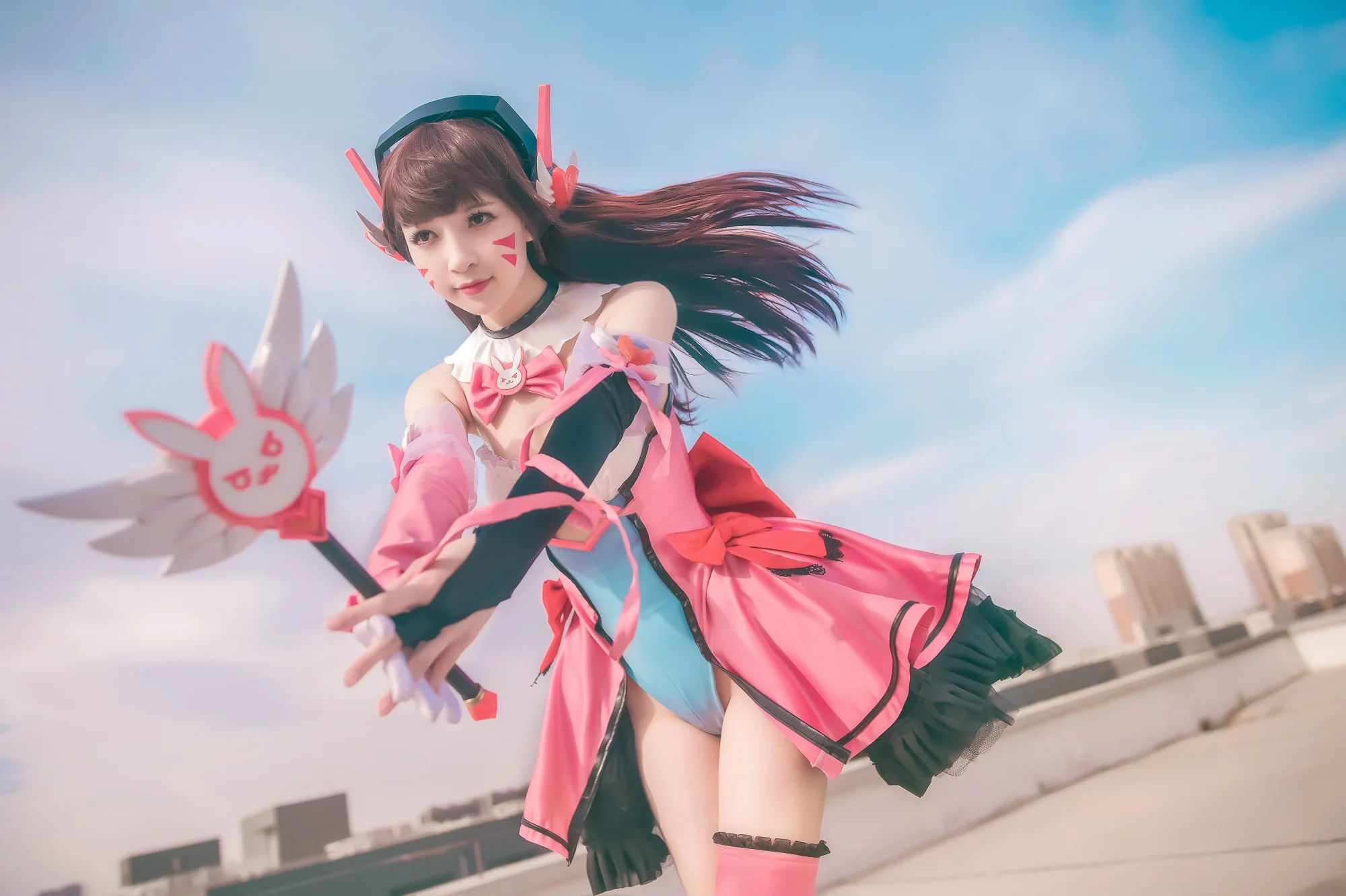 守望先锋 d.va 魔法少女COS写真