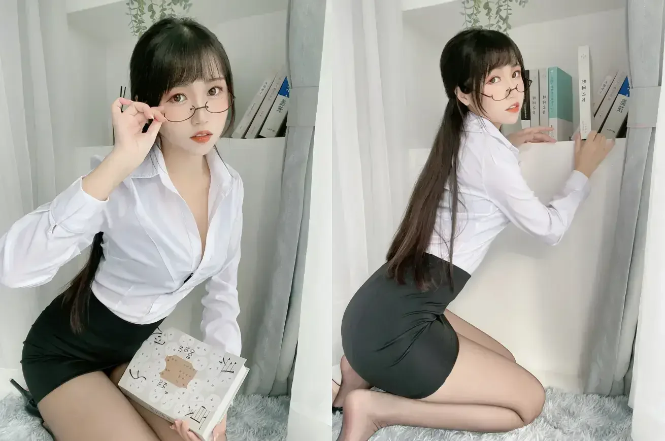 不呆猫 – 黑丝包臀裙OL｜高清图片集