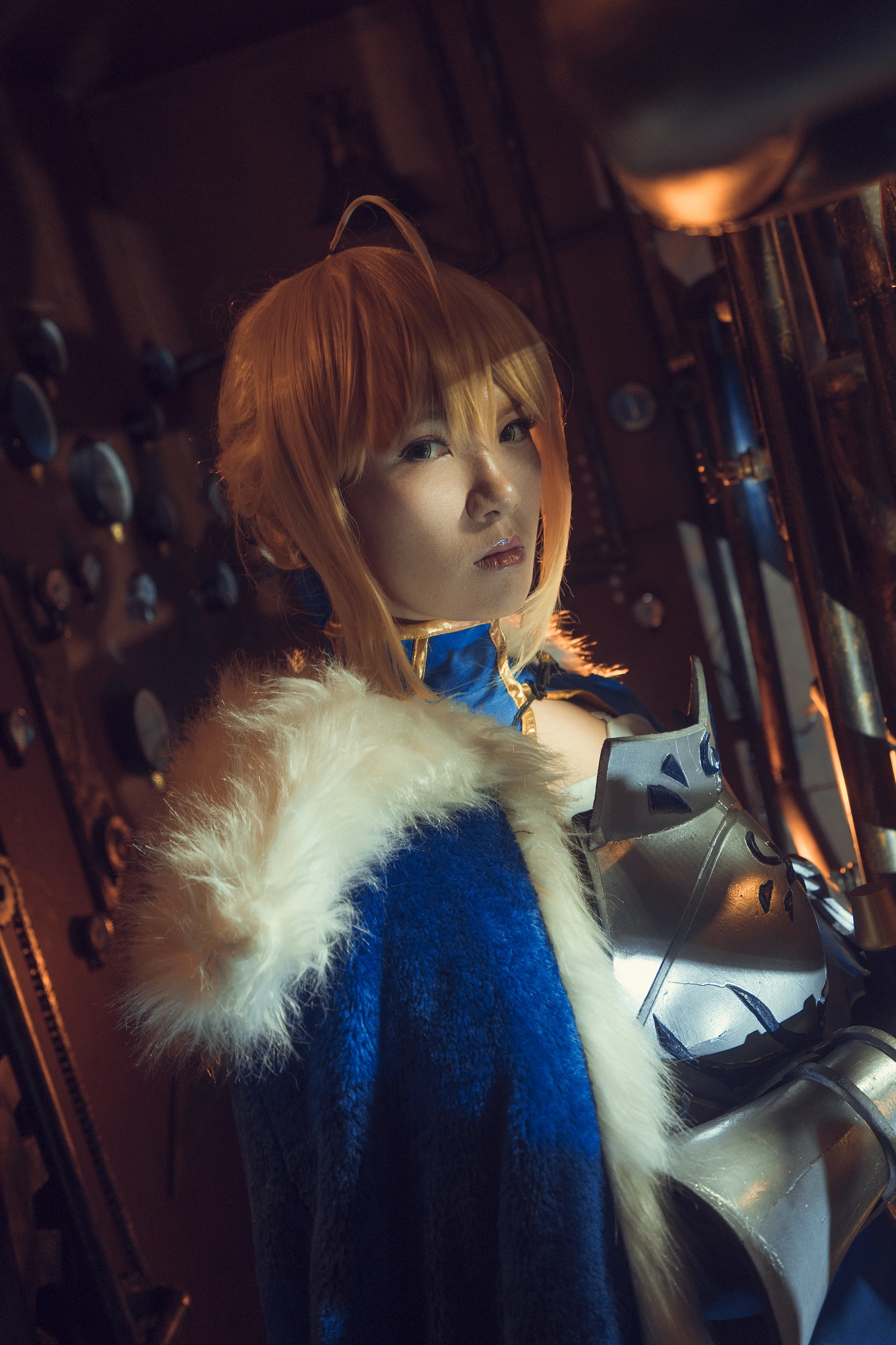 Fate——saber蓝战COS写真