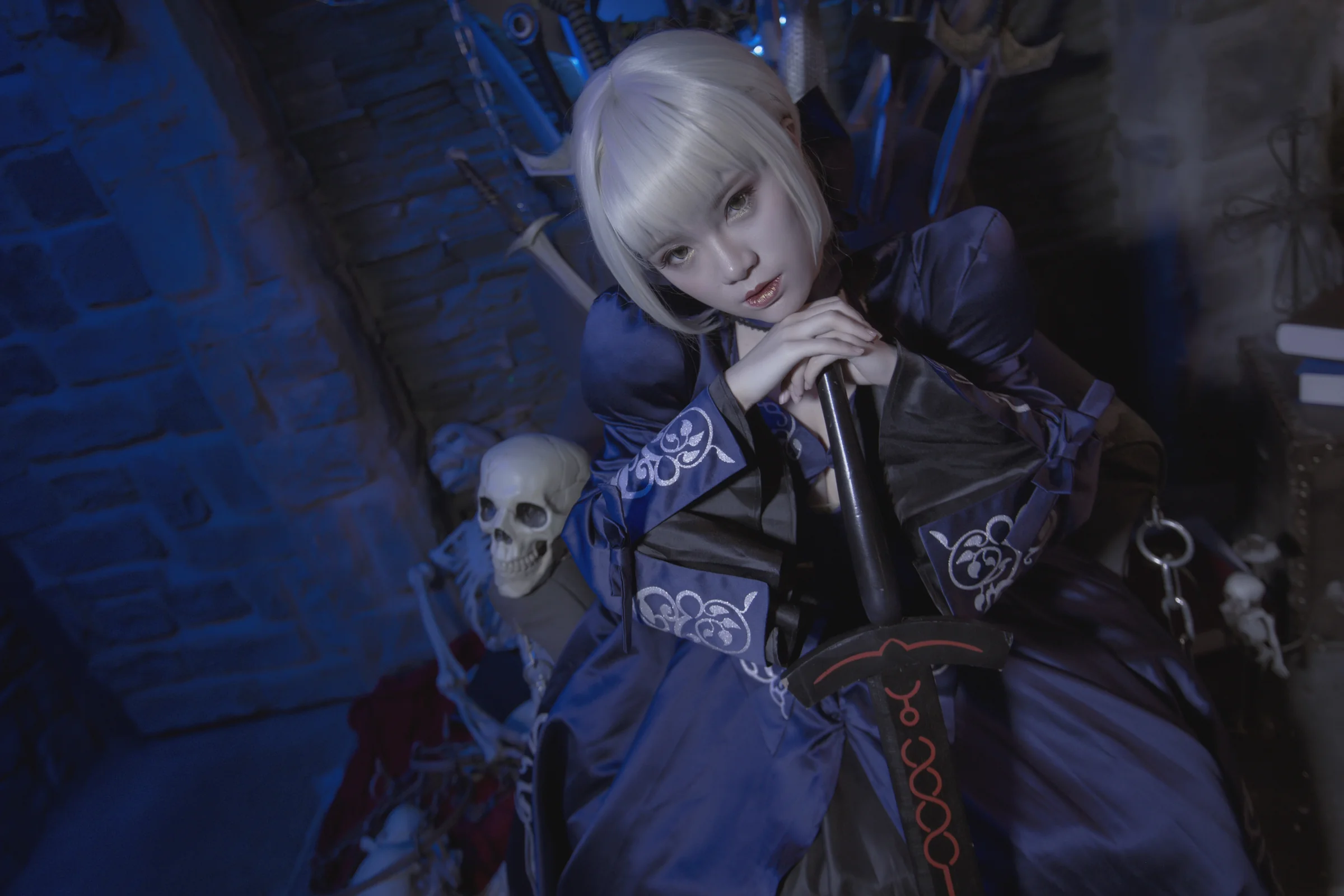FGO黑saber礼服Ver. COS写真