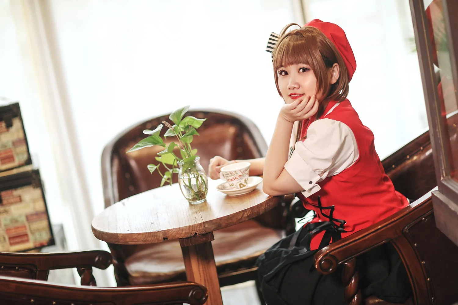 魔卡少女樱 红黑clamp插画樱COS写真