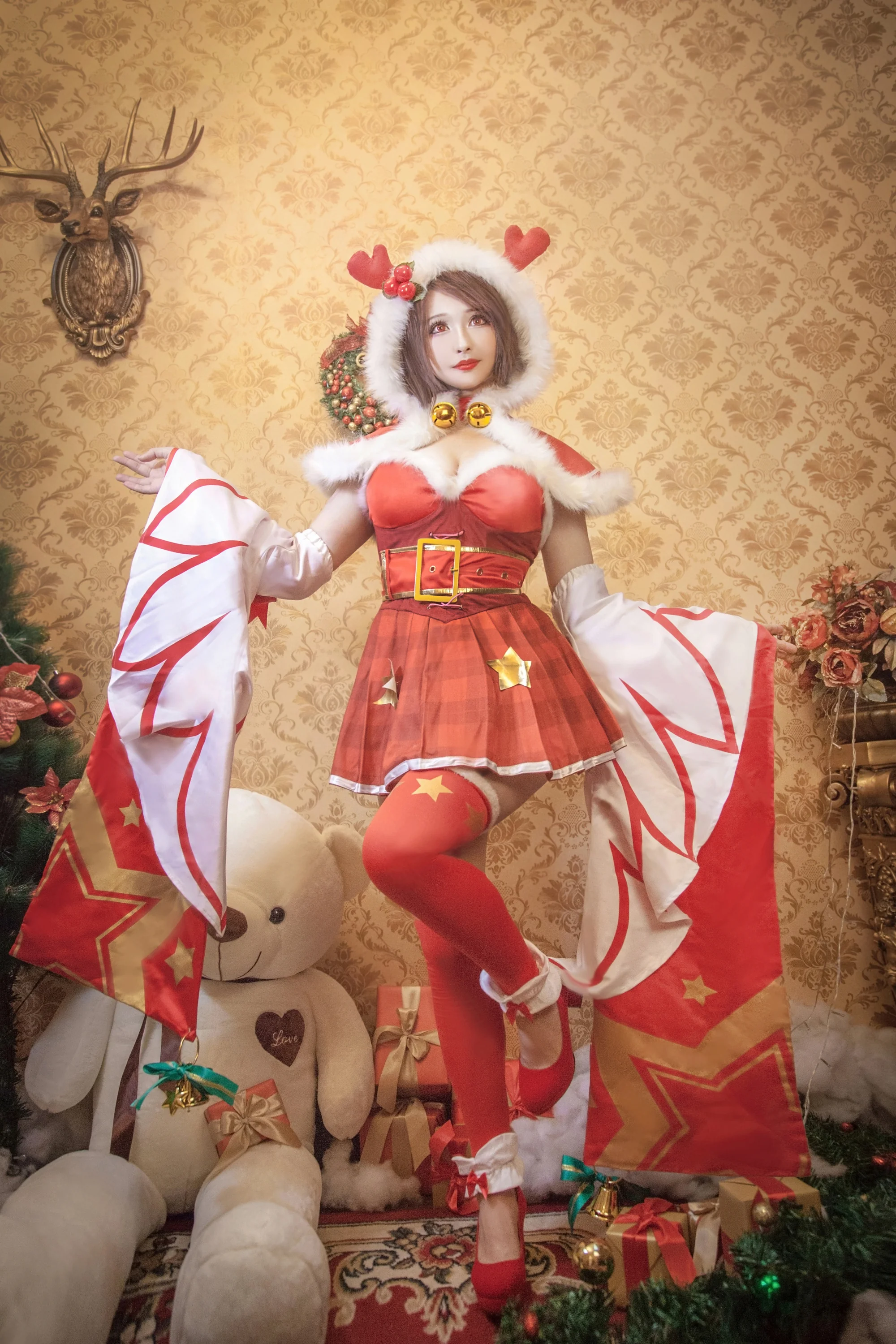 王者荣耀貂蝉圣诞恋歌皮肤COS写真