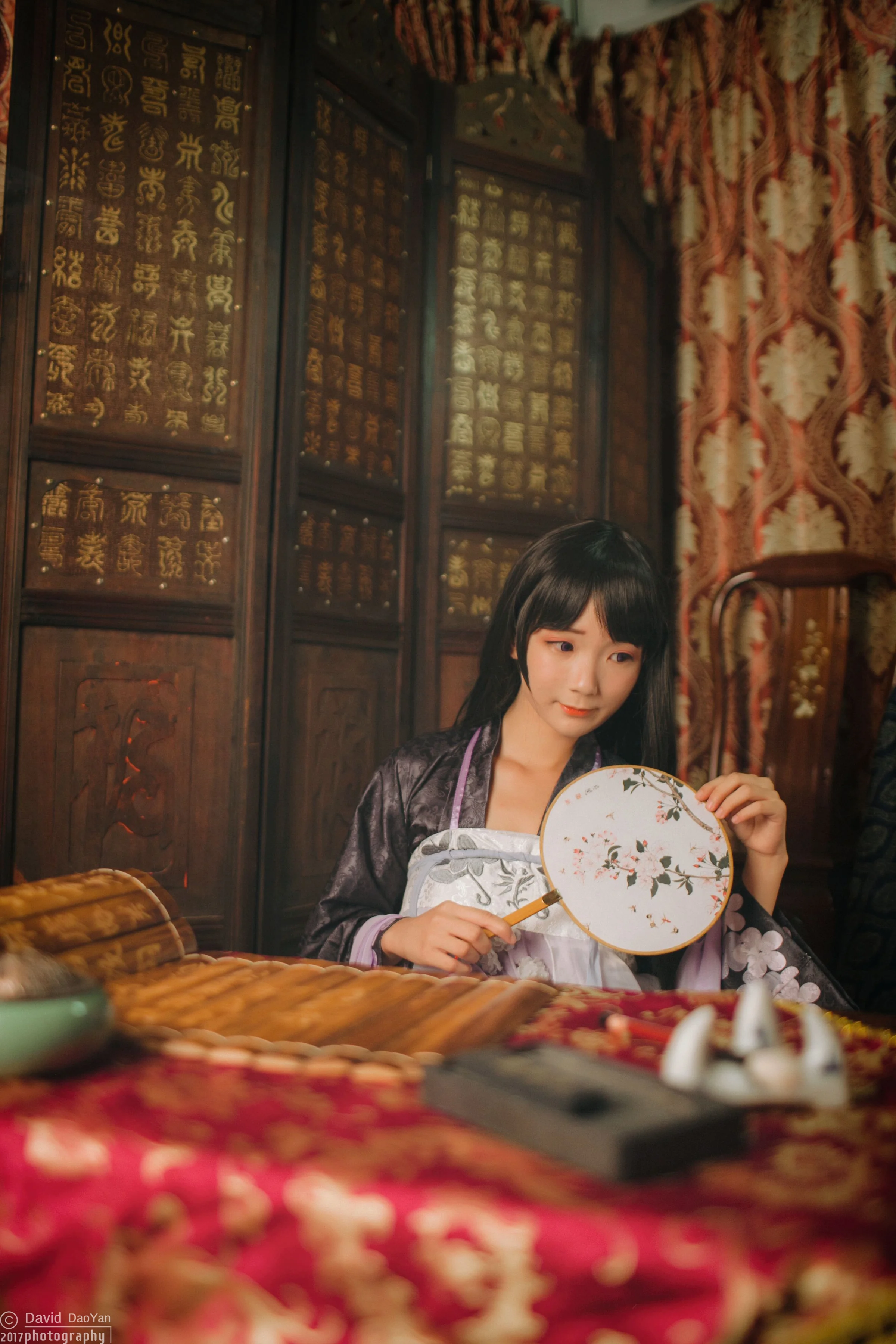 剑网三万花同人汉服襦裙COS写真