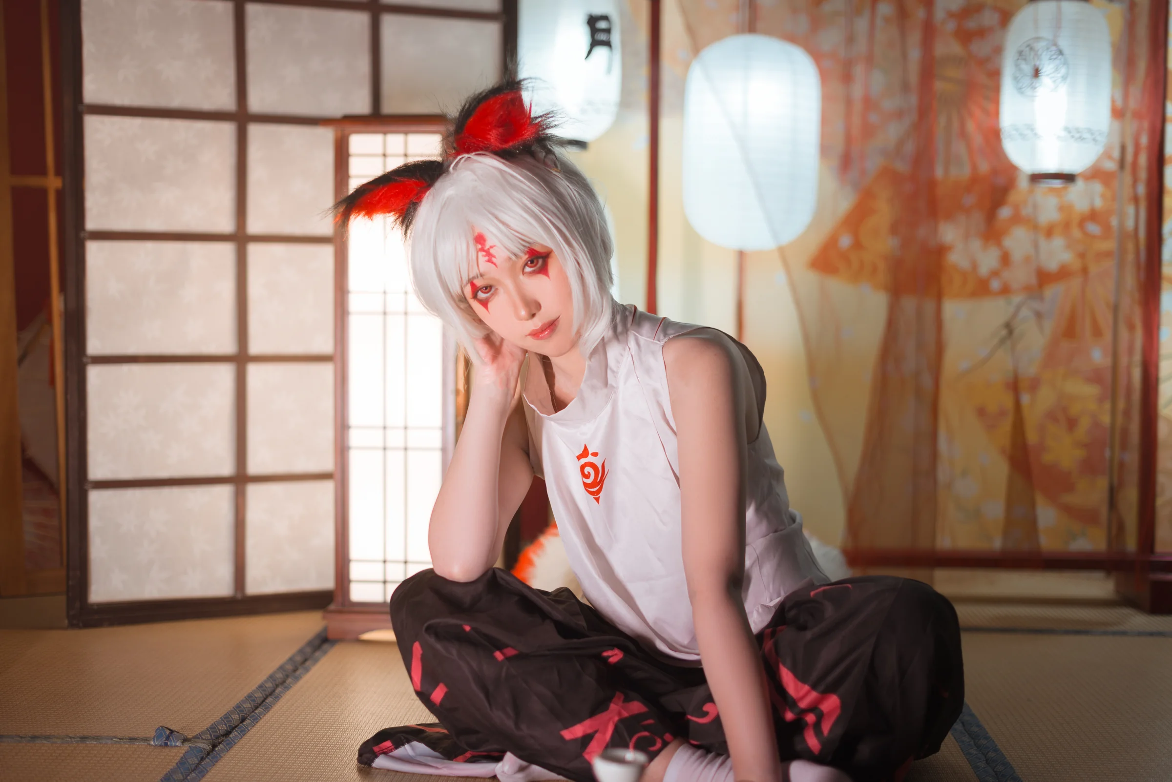《阴阳师》白藏主COS写真