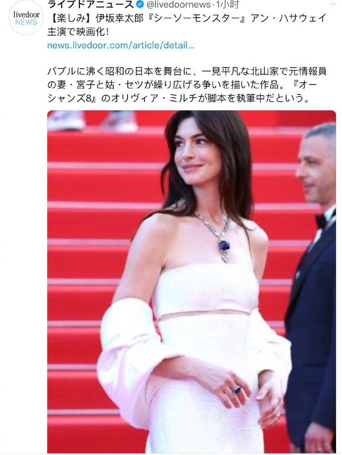 安妮海瑟薇·主演 x 伊坂幸太郎·原作「跷跷板怪物」真人电影化决定｜高清图片集