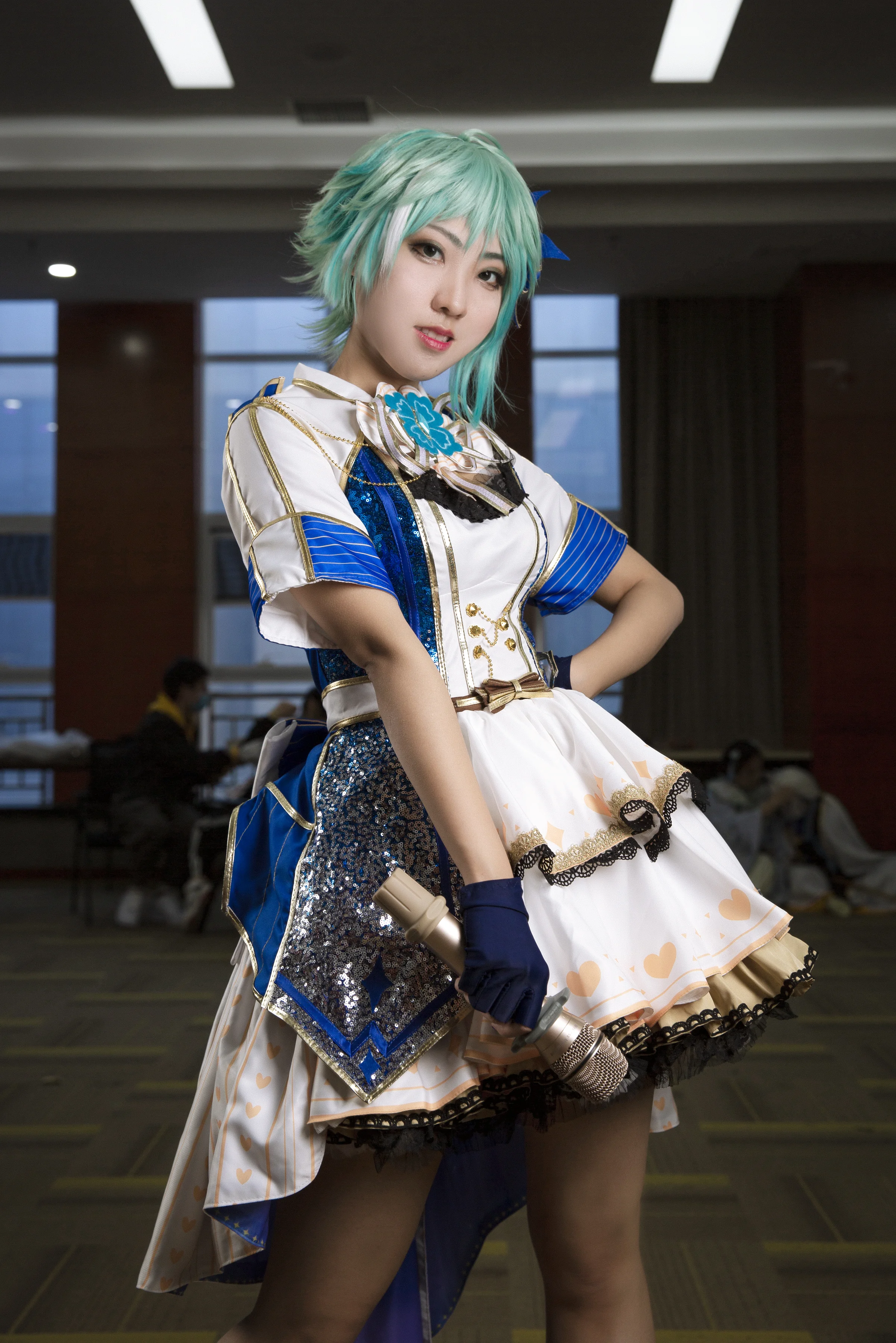 战斗吧歌姬！墨汐pre-star打歌服COS写真