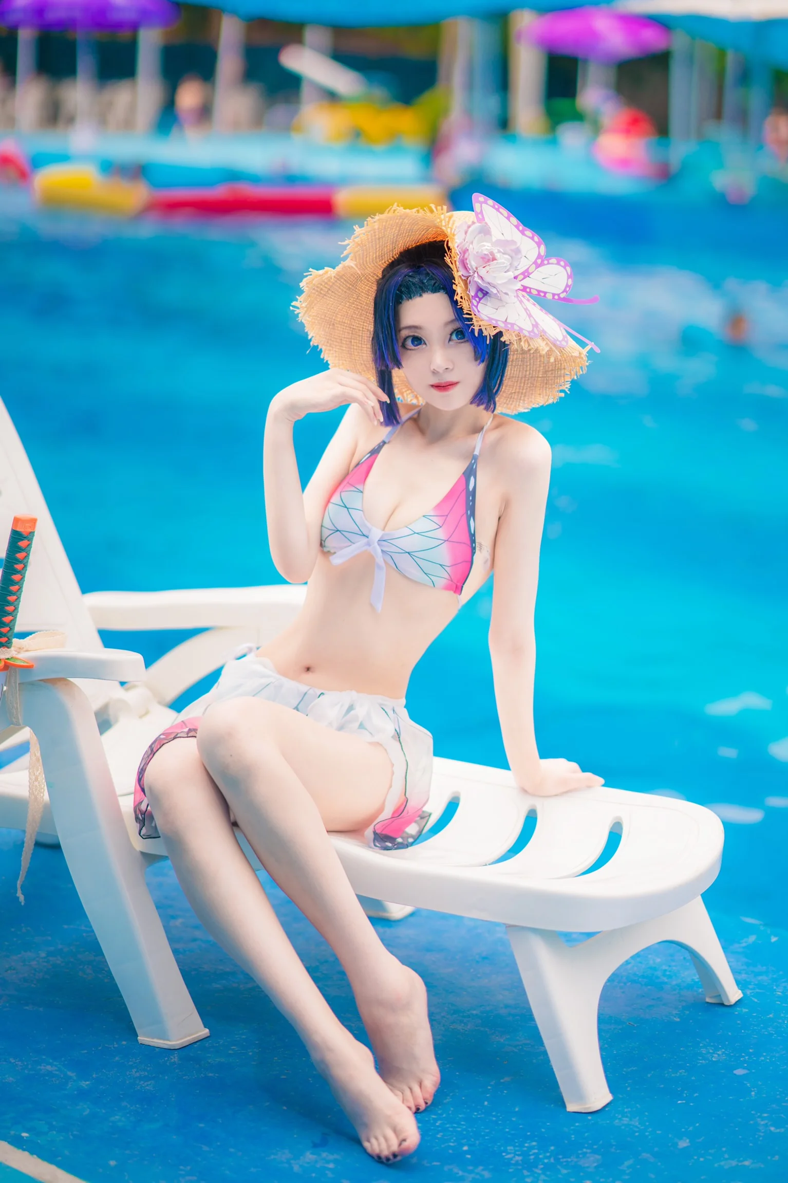 鬼灭同人泳装-蝴蝶忍比基尼COS写真