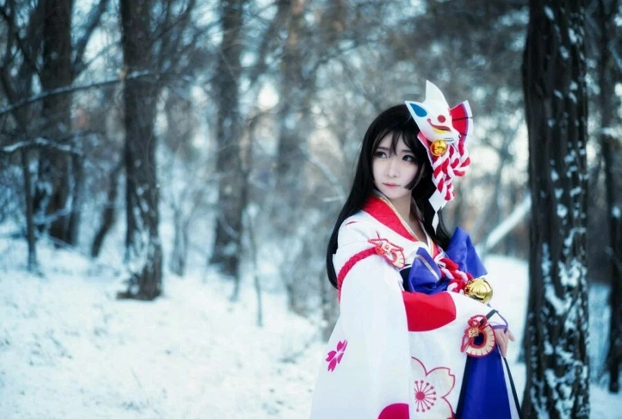 阴阳师手游 雪女月见之樱COS写真