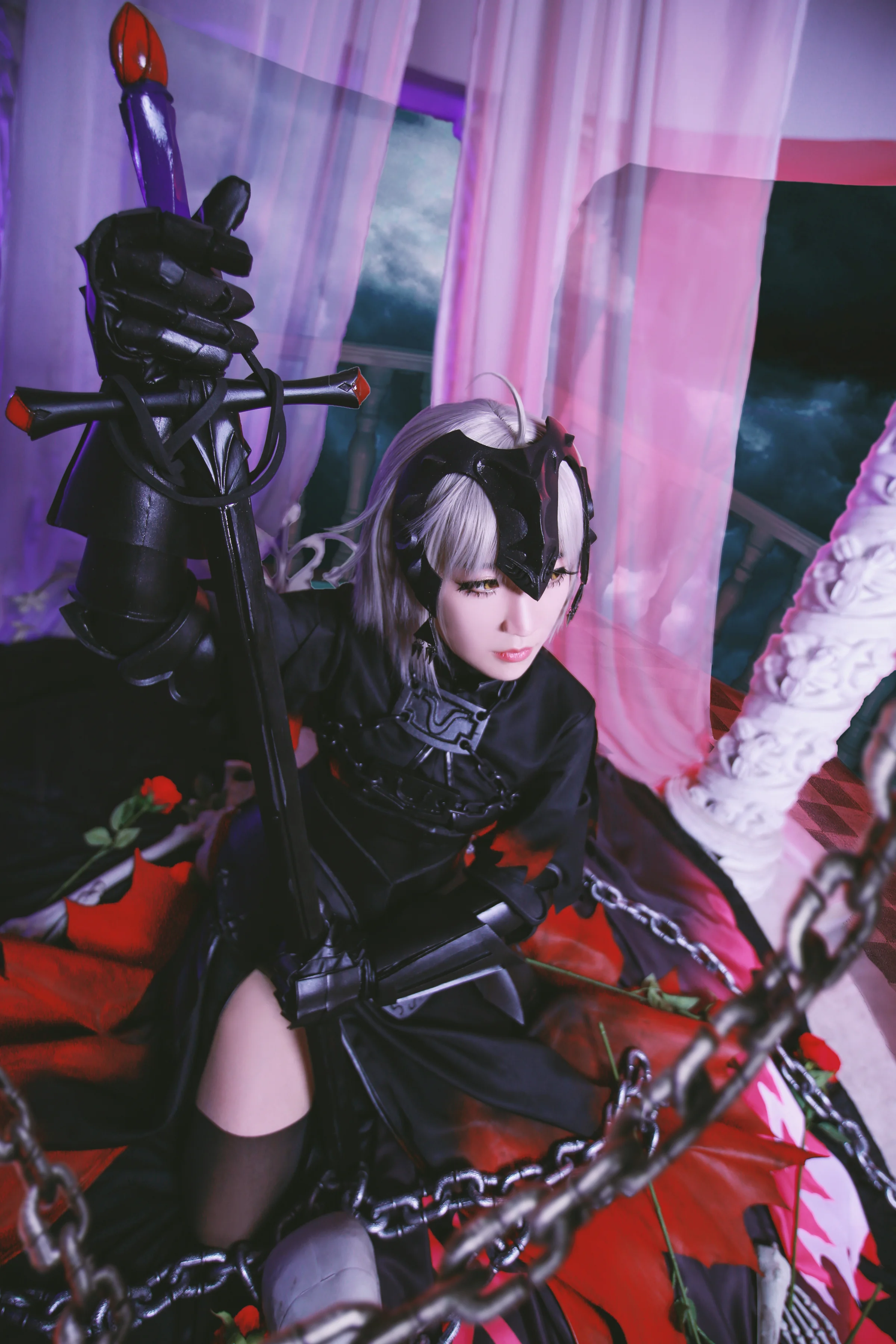 Fate/Grand Orde黑贞德COS写真