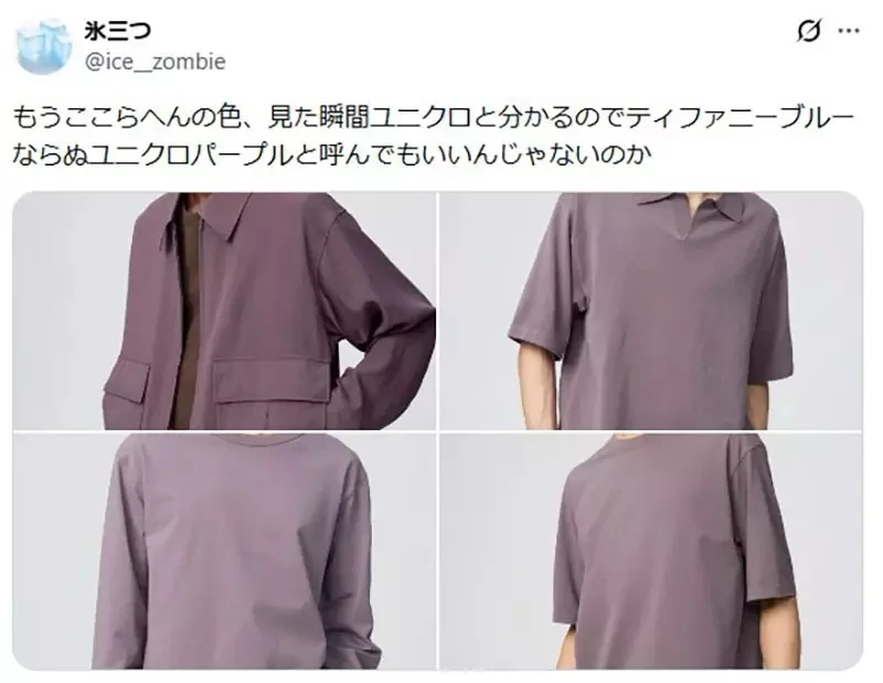 日本網友稱呼這種衣服顏色叫做《UNIQLO紫》一看就知道是哪裡買的了？｜高清图片集