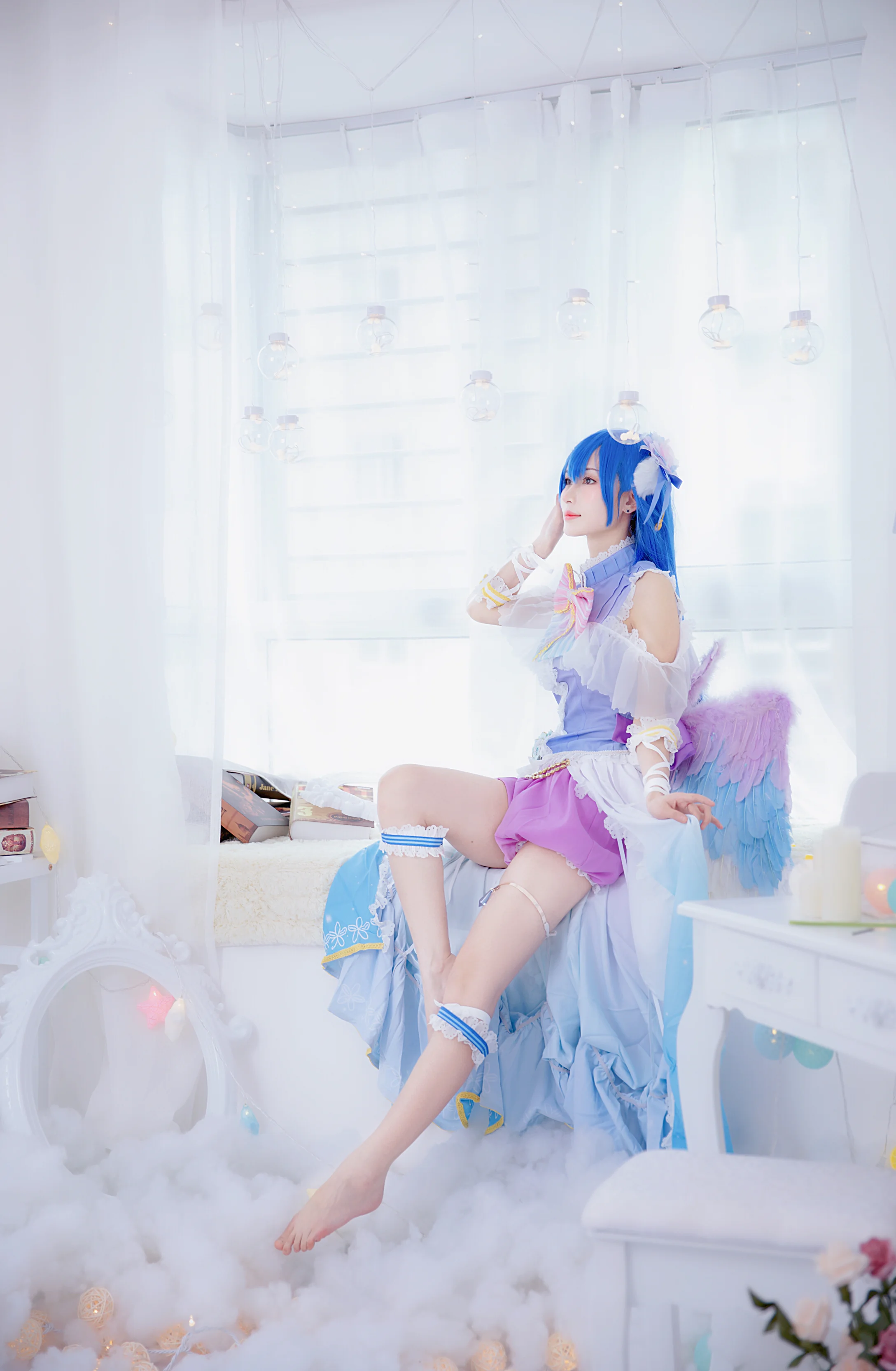 lovelive 田园海未COS写真 白色情人节